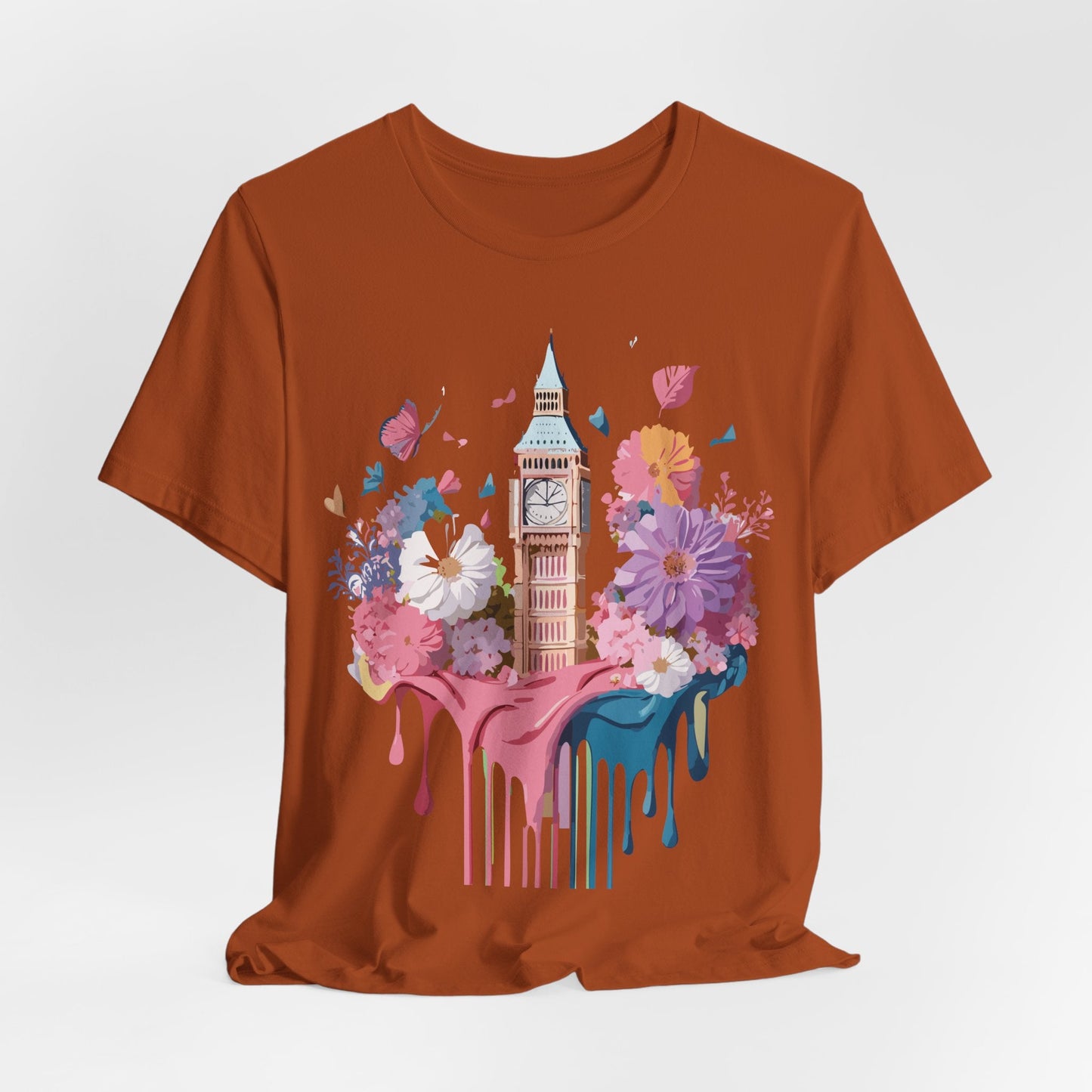 Adelpha London Tourist Shirt Unisex Graphic Tee Vintage Inspired Art Jersey Short Sleeve