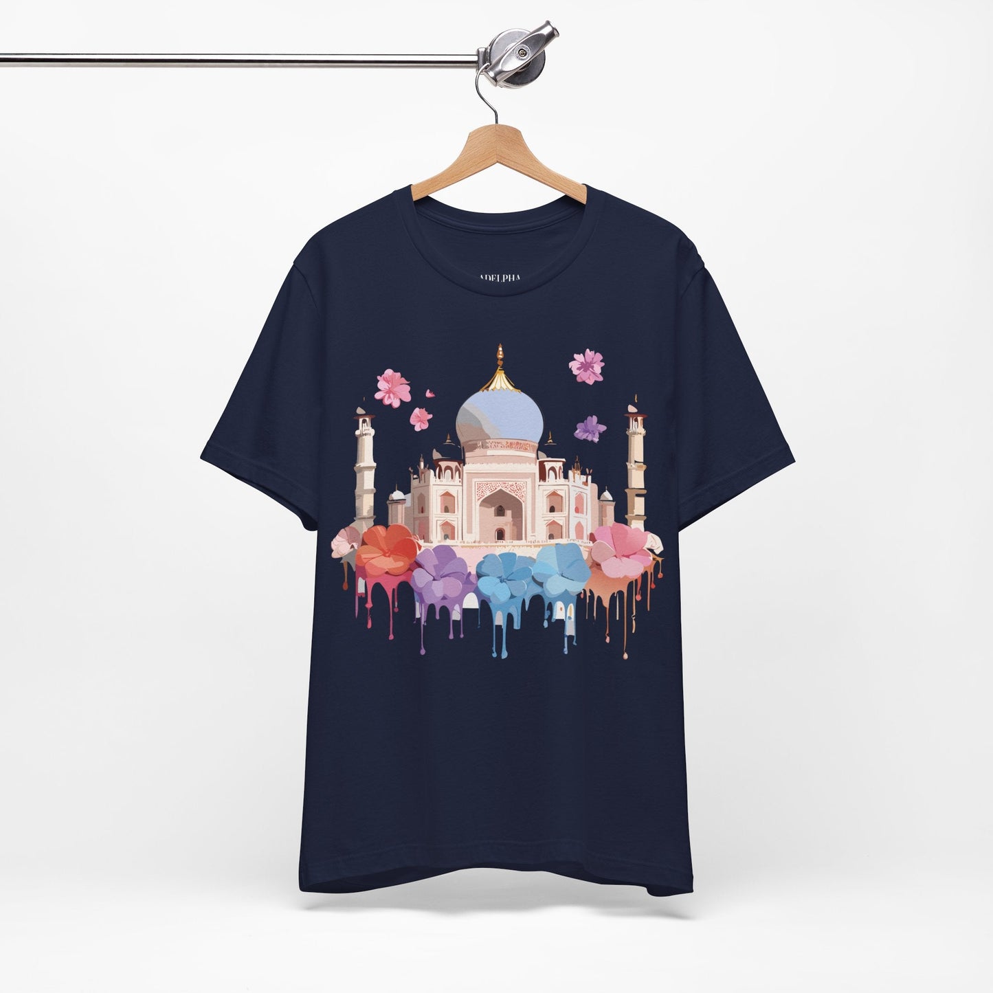 Taj Mahal Tourist Shirt Graphic Tee Unisex Vintage Inspired Adelpha Art Design Edition
