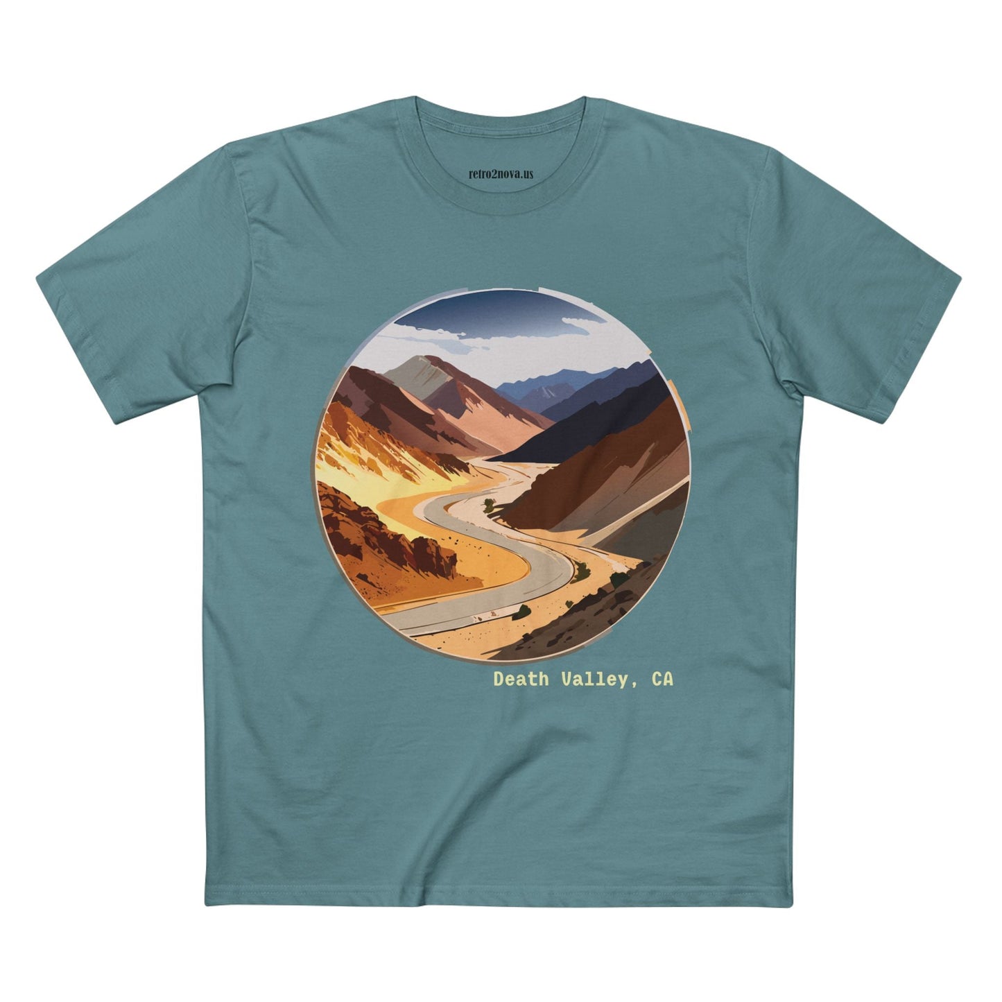 Retro2Nova Unisex Premium Cotton Tee With Death Valley Travel Design Art Shirt Collection
