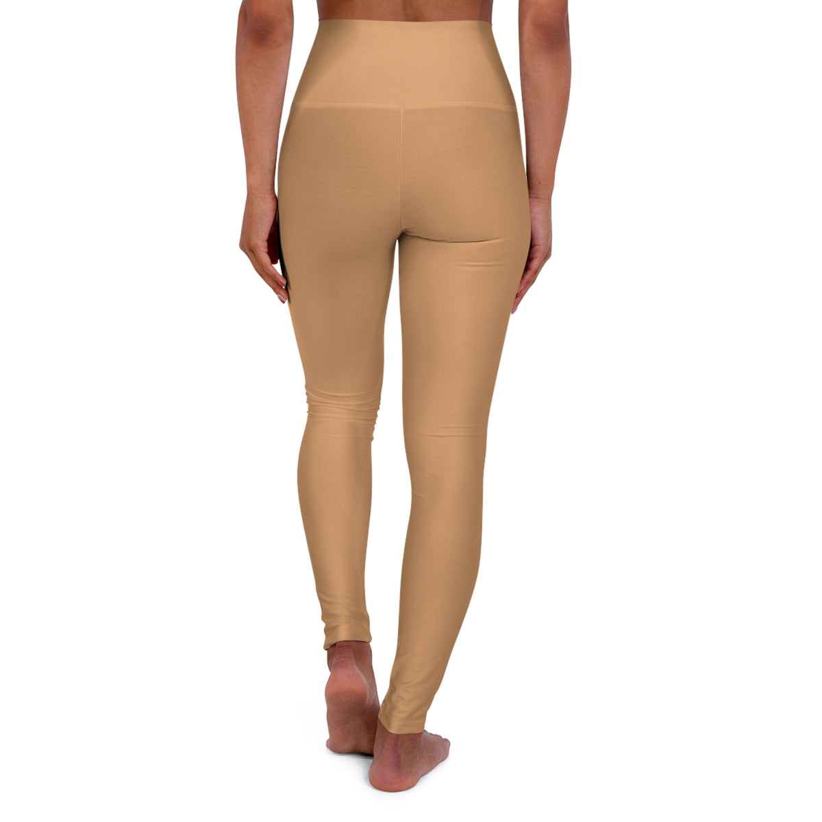 Light Bronze Color Yoga Leggings High-Waist Women's Seamless Poly-Span Stretchy Pants XS-2XL
