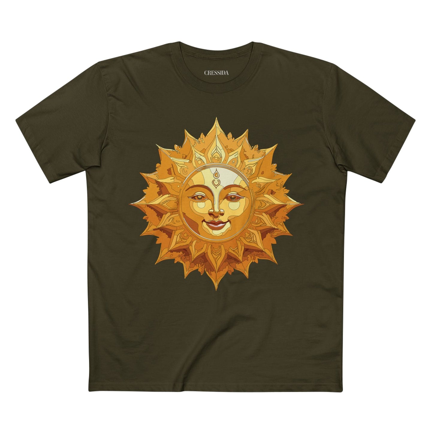 Gold Sun Graphic Unisex 100 Cotton T-Shirt with Golden Art Design 21