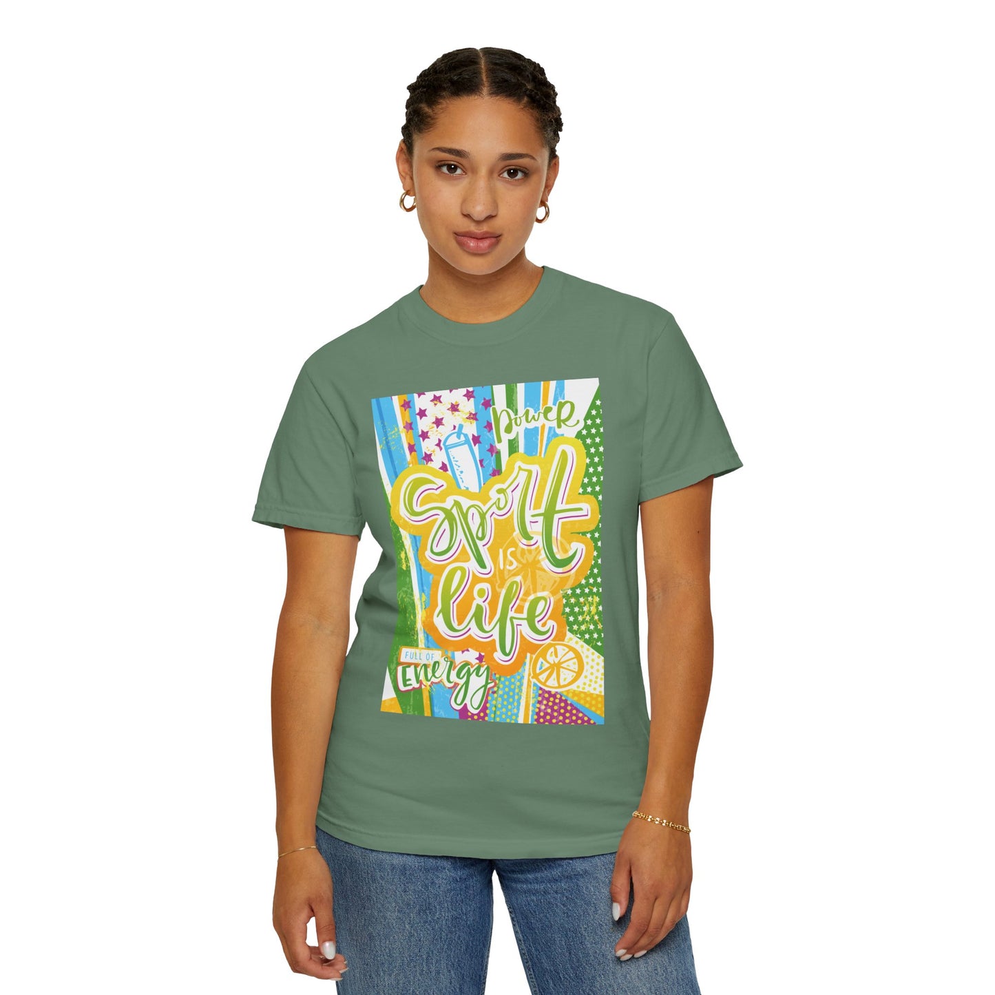 Unisex-T-Shirt mit Sports-Art-Design