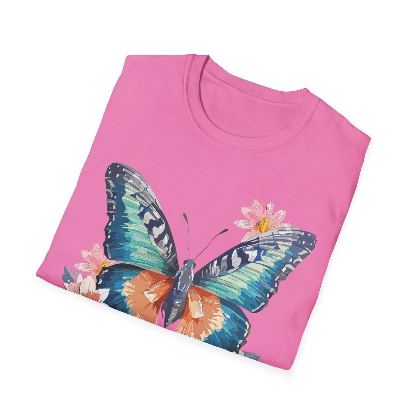 Butterfly T Shirt Unisex Cotton Tee Monarch Butterfly Design Softstyle 64000 Gildan Brand Quality