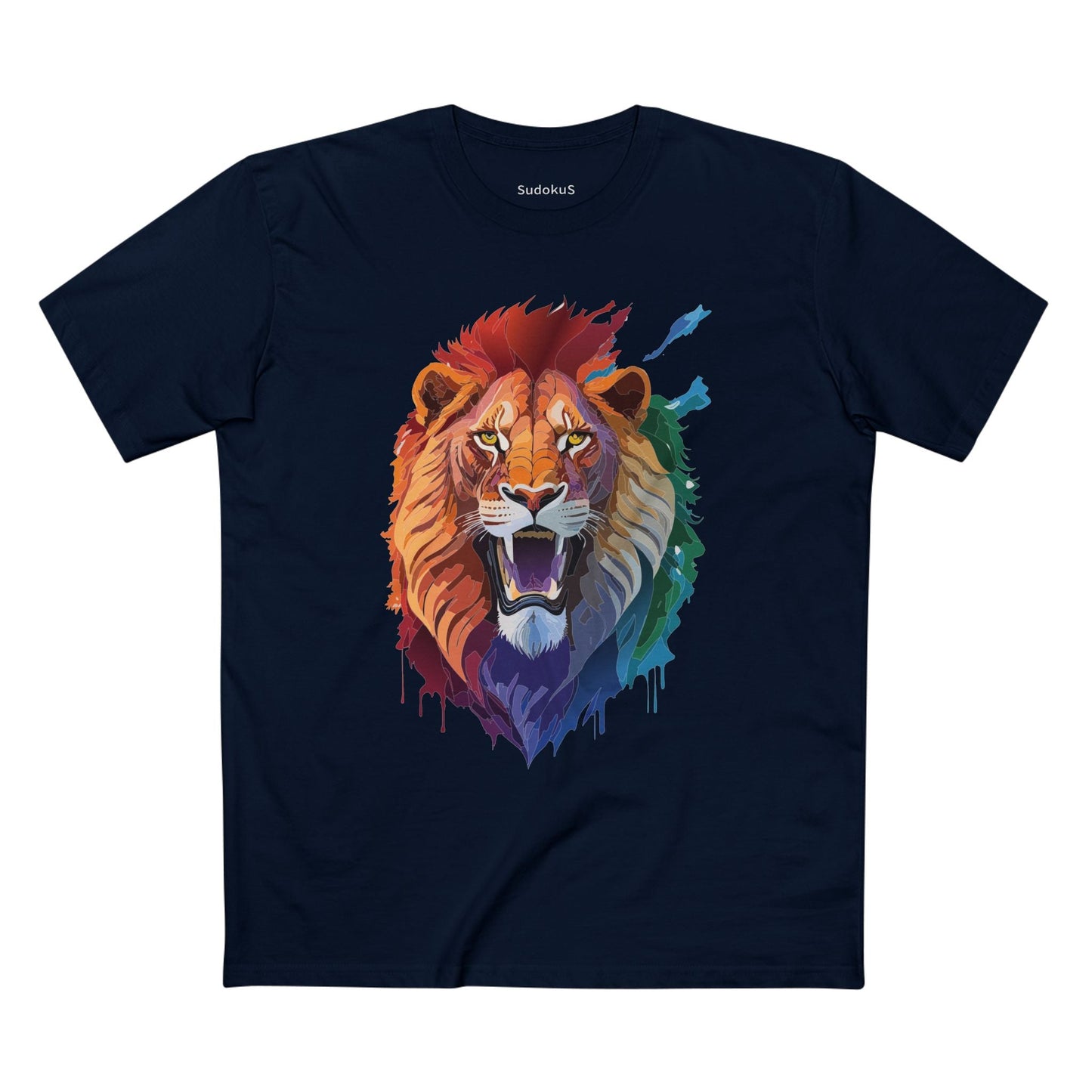 Lion Graphic Unisex 100 Cotton Staple Tee with Animal Design Artwork 29
