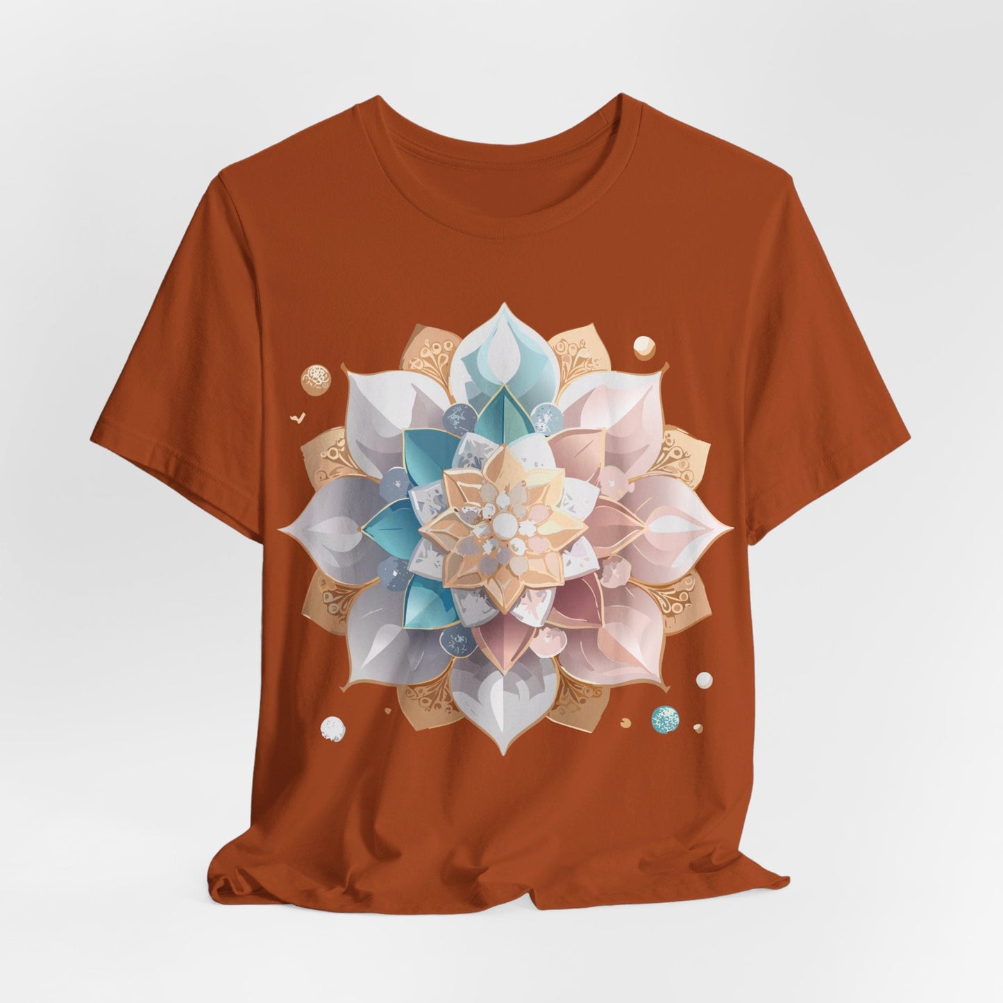 Mandala Graphic Unisex 100 Cotton Vintage Floral Artwork Tee 3