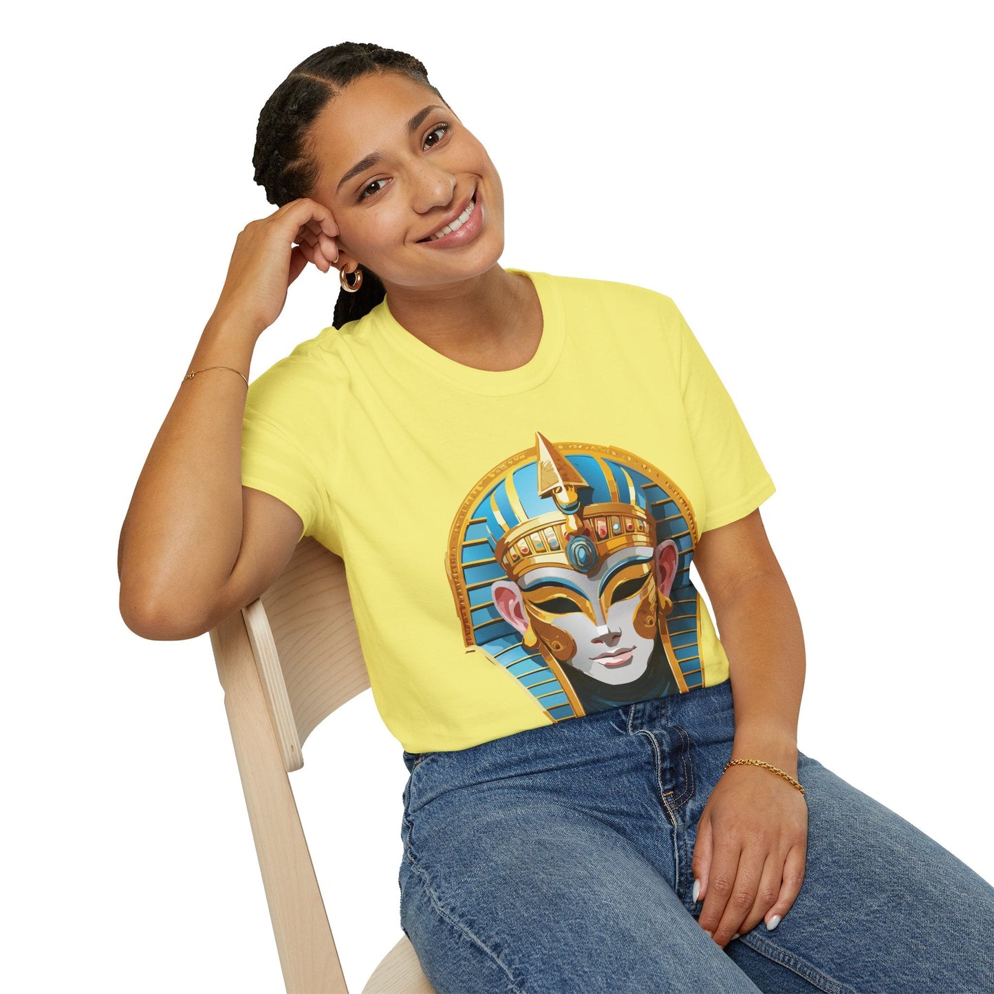 Mask Design Tee Shirt For Unisex Comfort Gildan Softstyle 64000 Ring Spun Cotton
