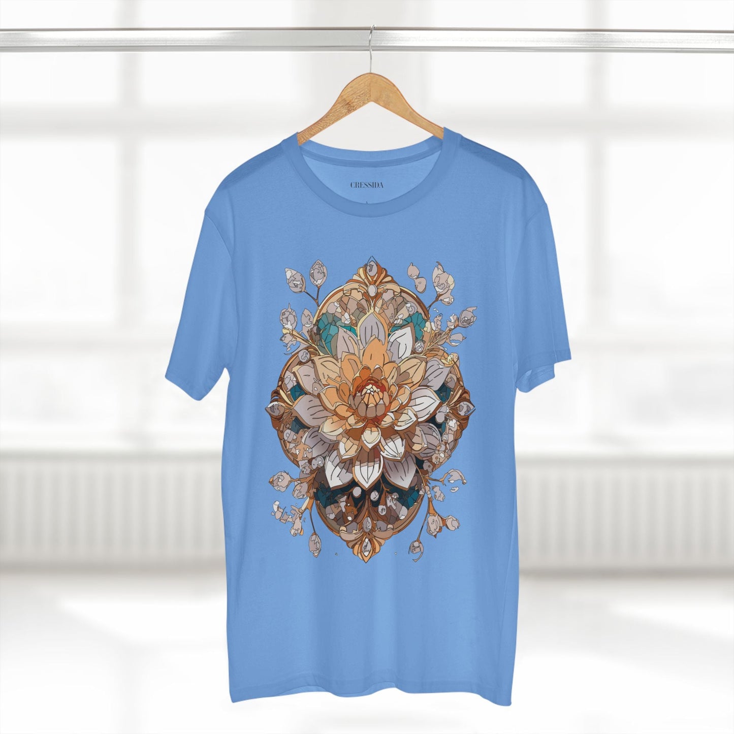 Floral Graphic T-Shirt Unisex 100 Cotton Art Design with Antique Flowers Tee 14