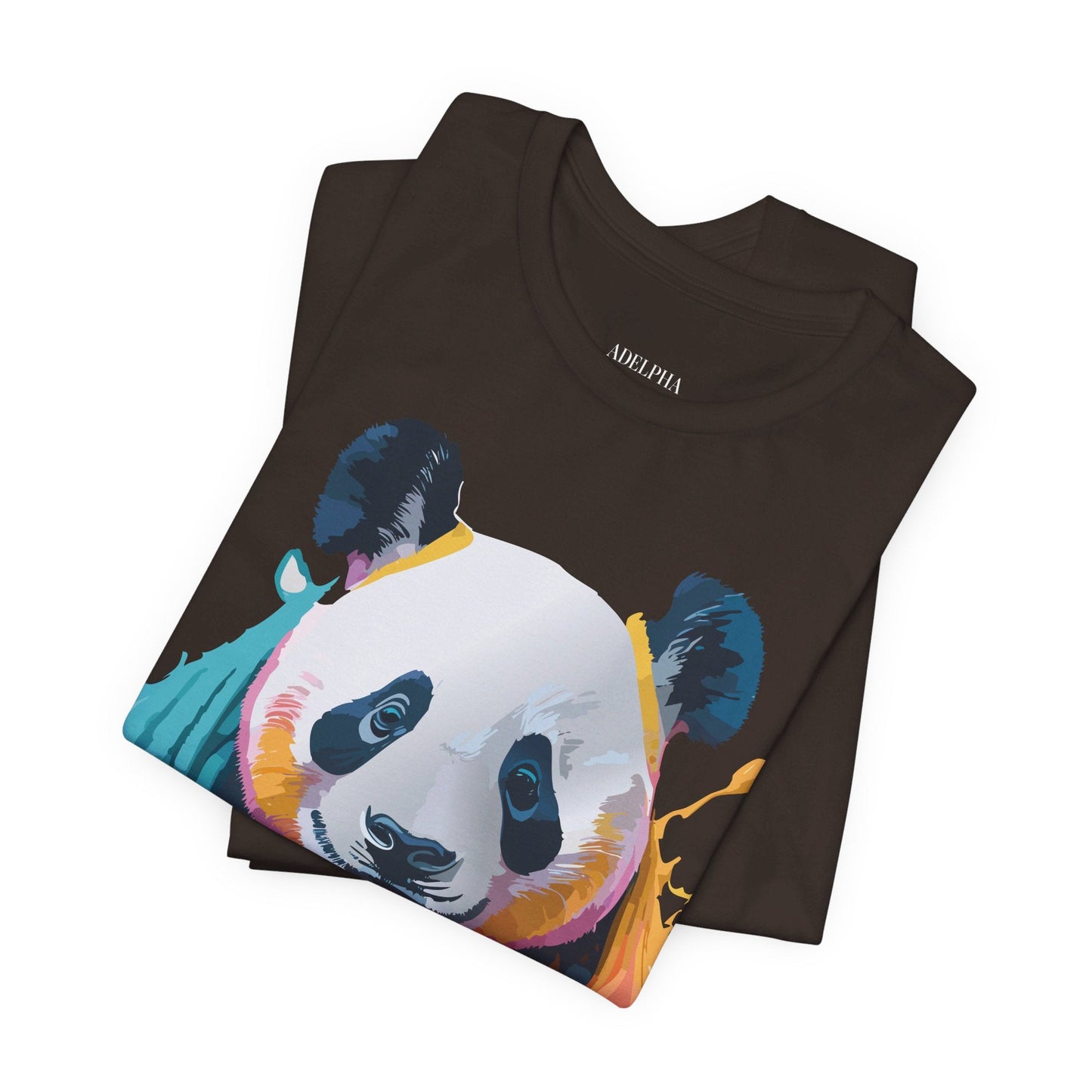 Panda Graphic T Shirt Unisex Jersey Short Sleeve Vintage Inspired Art Tee by Adelpha