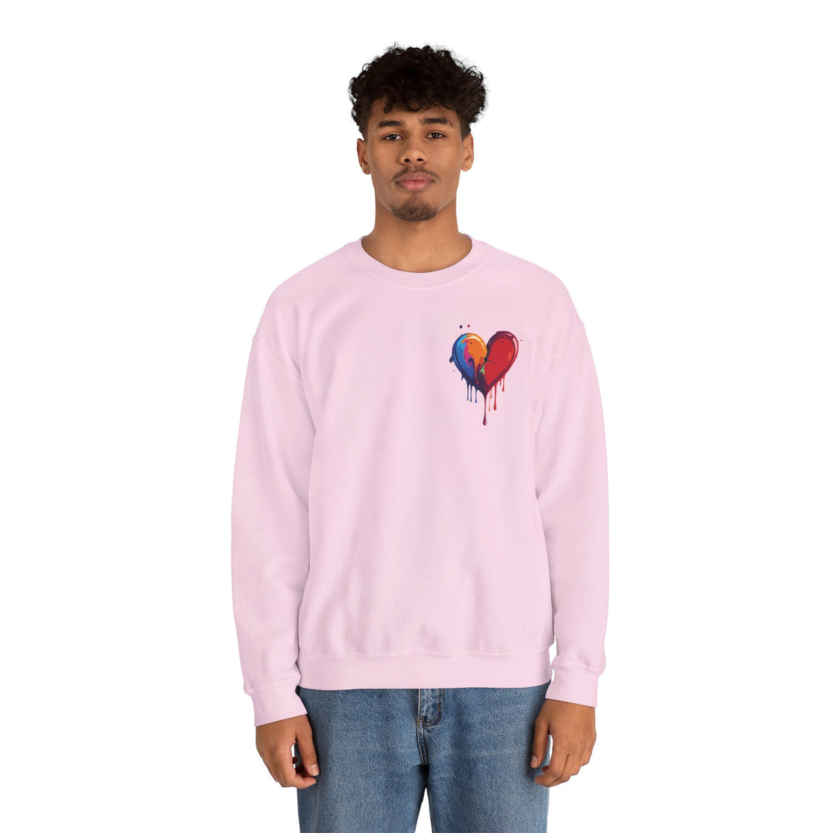 Small Bleeding Heart Sweatshirt, Small Heart Sweatshirt, Valentine's Day Sweatshirt, Heart Sweatshirt 117