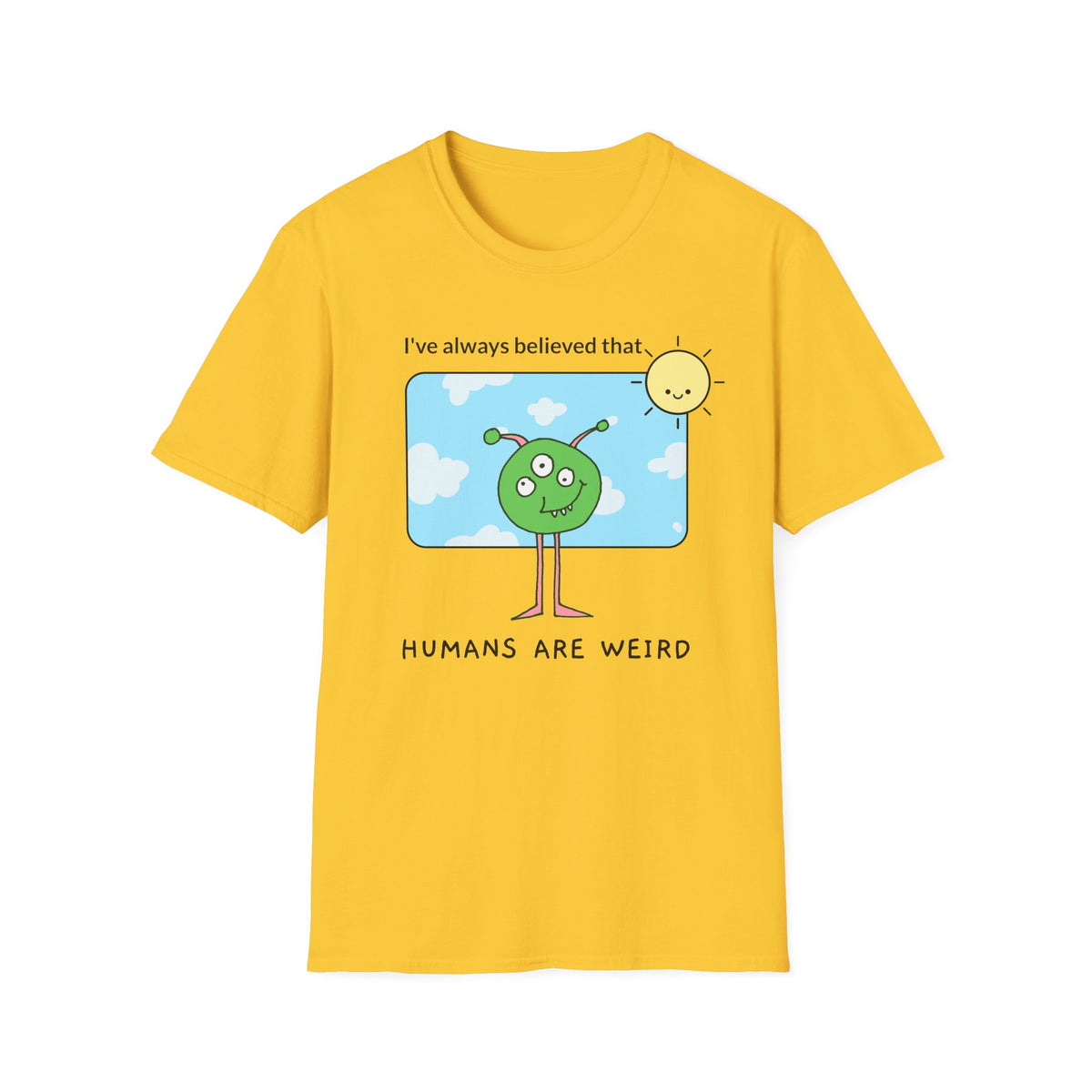 Alien Graphic Funny UFO Graphic Tee Gildan Unisex 100 Cotton Tee Shirt r107