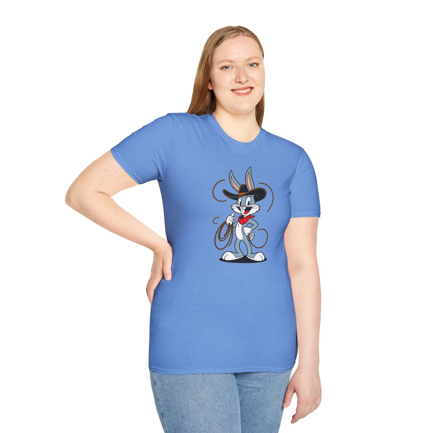 Bugs Bunny T Shirt Unisex Gildan Softstyle 64000 Cartoon Animation Tee With Art Design Artwork
