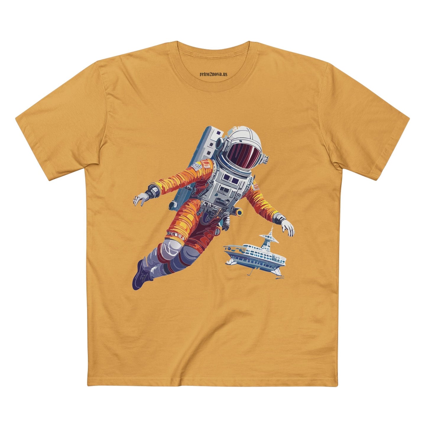 Cosmos Astronaut Shirt CS21 Unisex Premium Cotton Tee with Original Art Design Retro2Nova