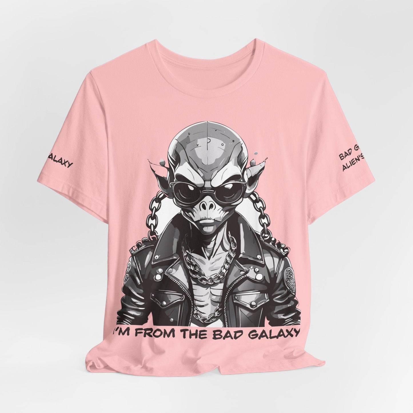 Tee Shirt With Alien From Bad Galaxy Made To Order 100 Percent Cotton Eco Friendly Inks USA