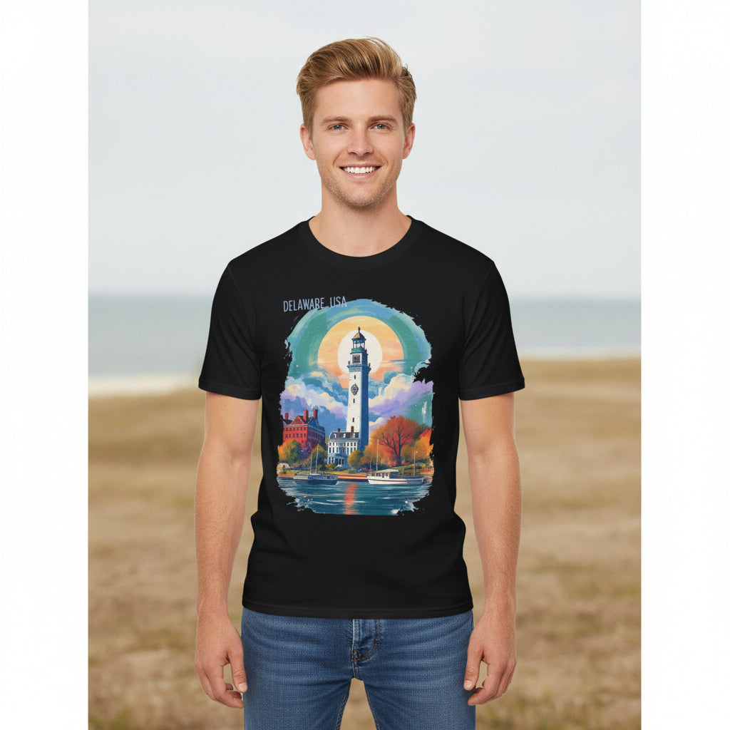 Delaware Graphic Unisex Cotton T‑Shirt 1