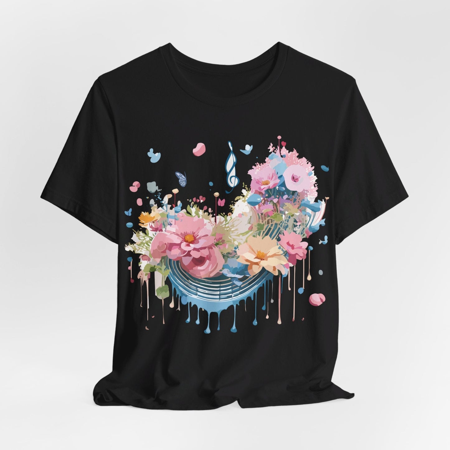 Music Graphic T Shirt Unisex Short Sleeve Jersey Tee Adelpha Vintage Inspired Art