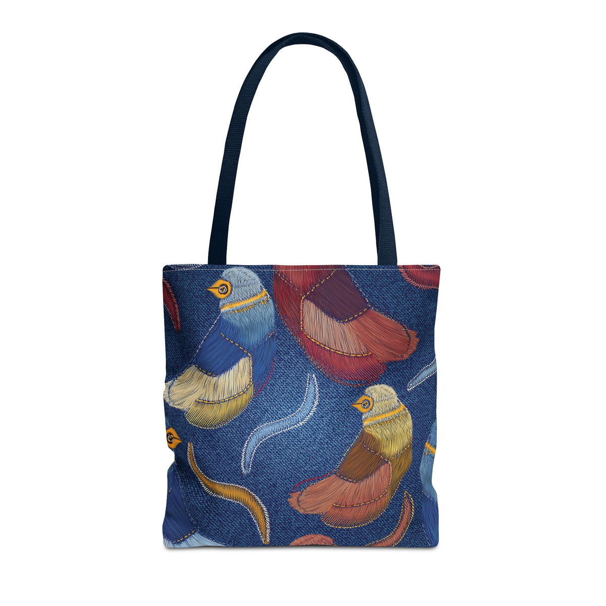 Denim Fabric Imitation Print Unisex Canvas Bag Poly Spun 3 Sizes Tote Bag 194-5