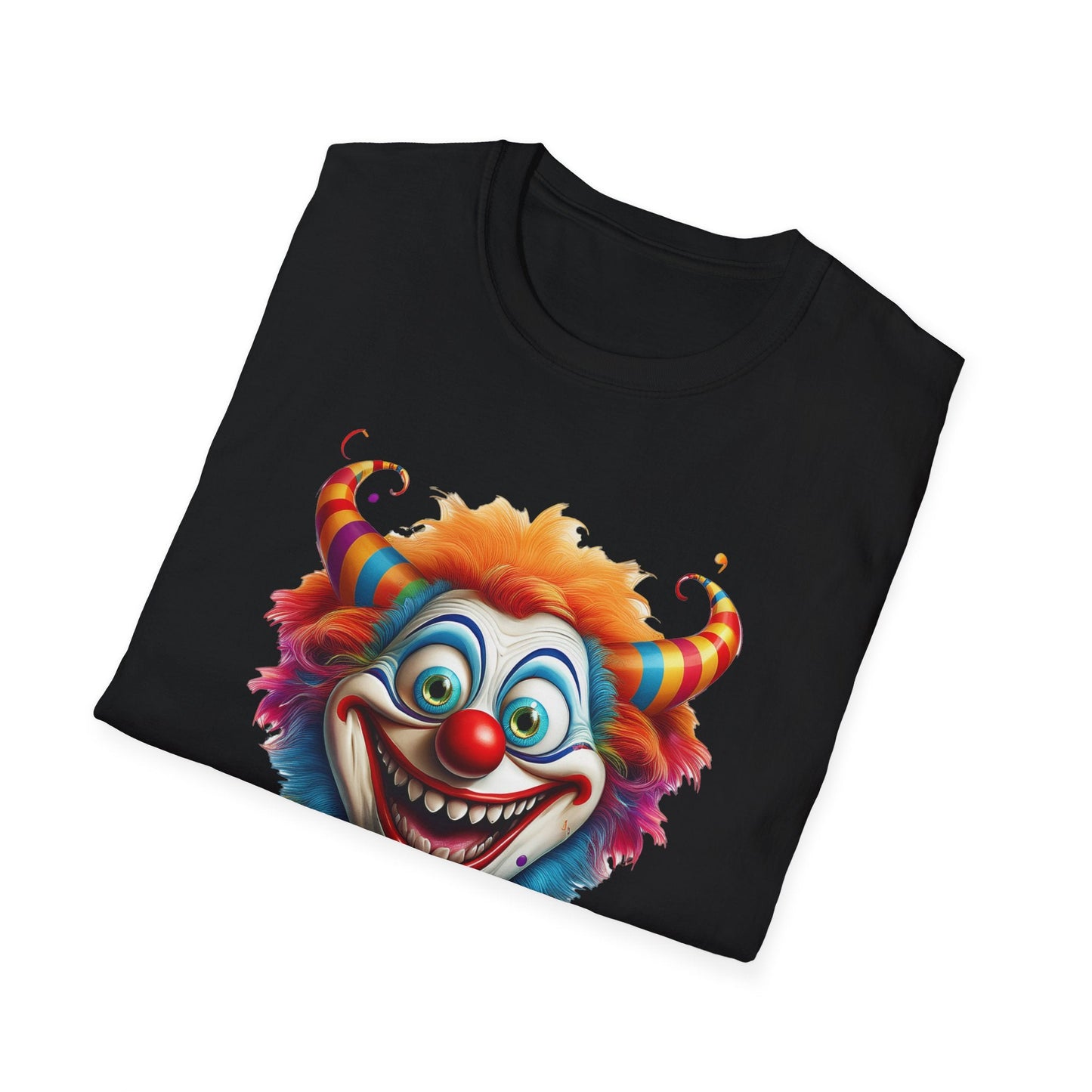Unisex Clown Shirt Circus Tee Funny Man Shirt Scary Man Shirt Gildan Softstyle 64000