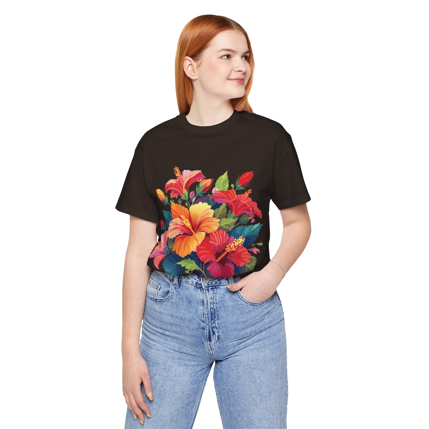 Vintage Floral Graphic Unisex Cotton Tee 34