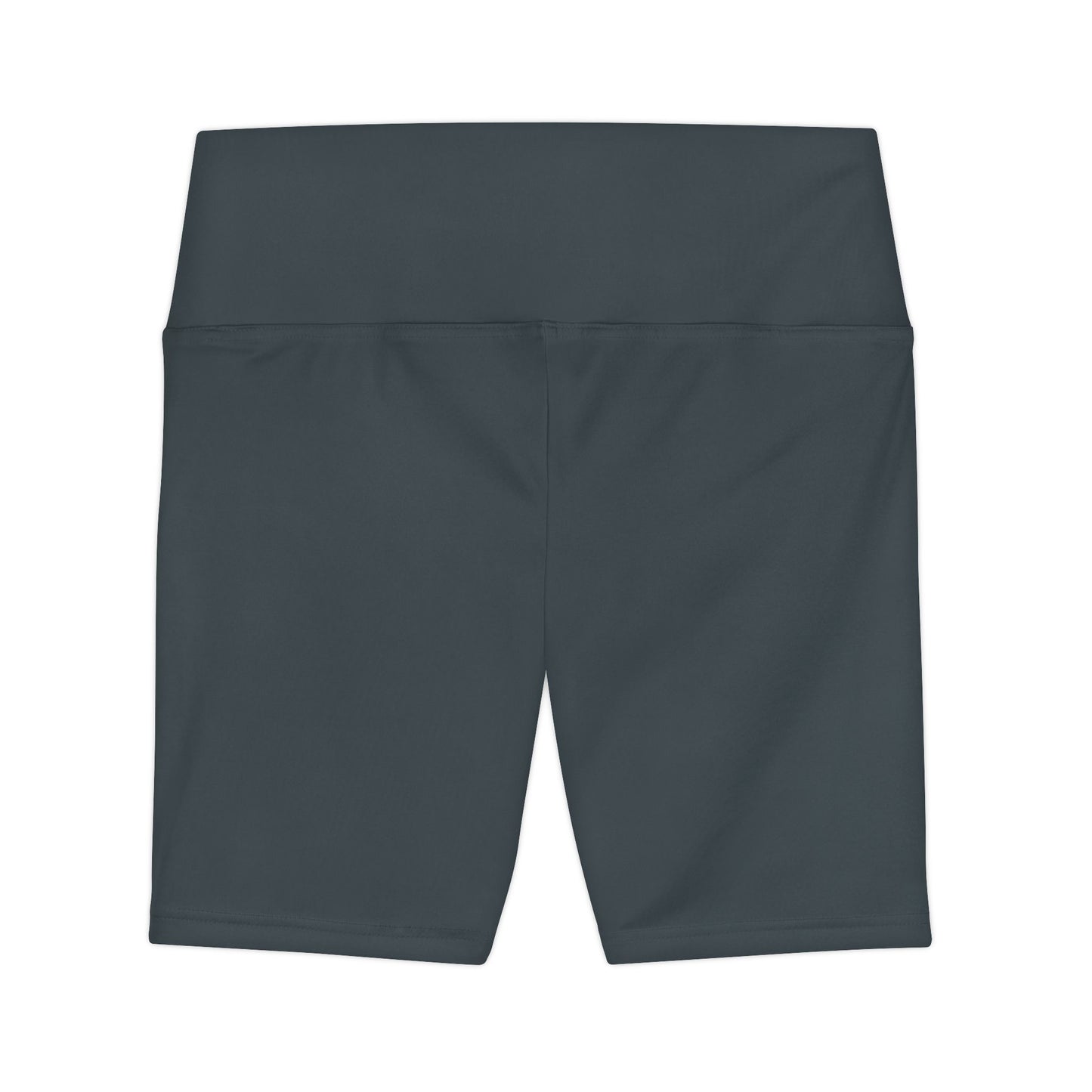 Iron Grey Women’s Workout Shorts — High-Waist Athletic Biker Shorts