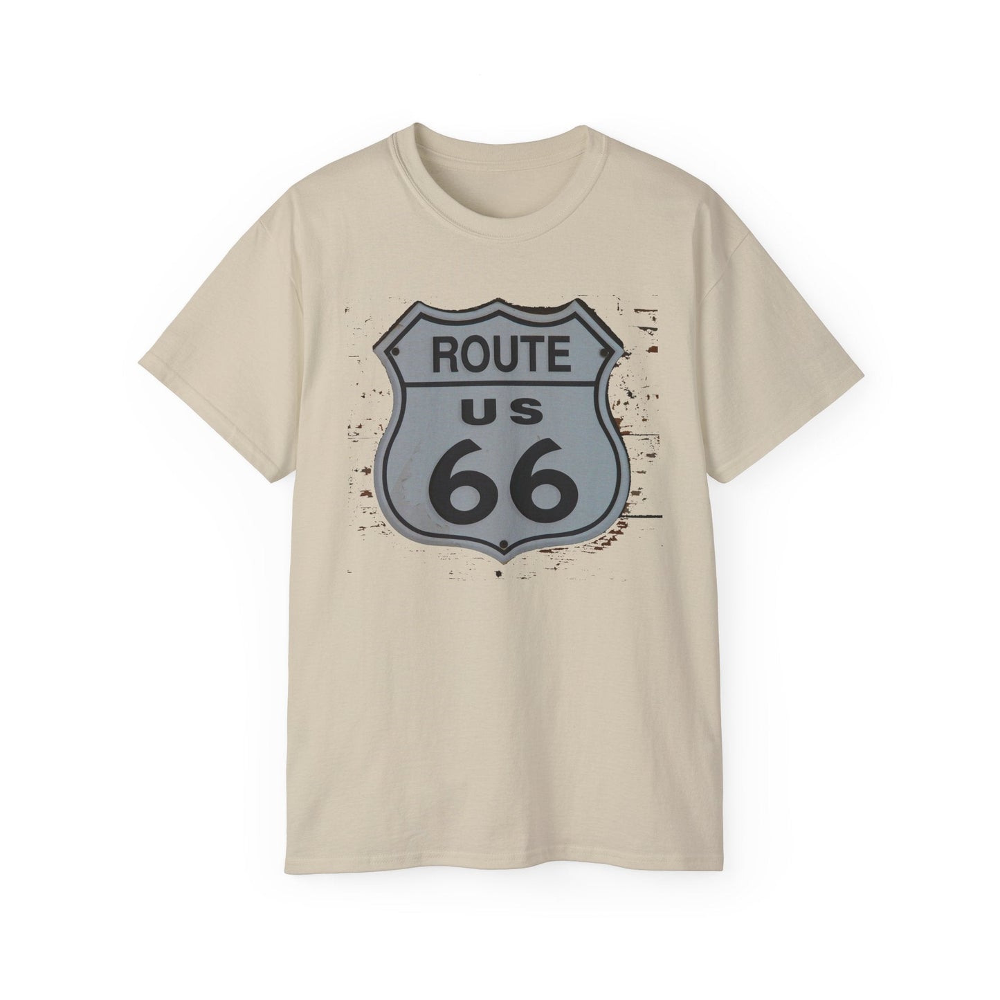 Route 66 Graphic Tee Unisex 100 Cotton with Vintage Art Design