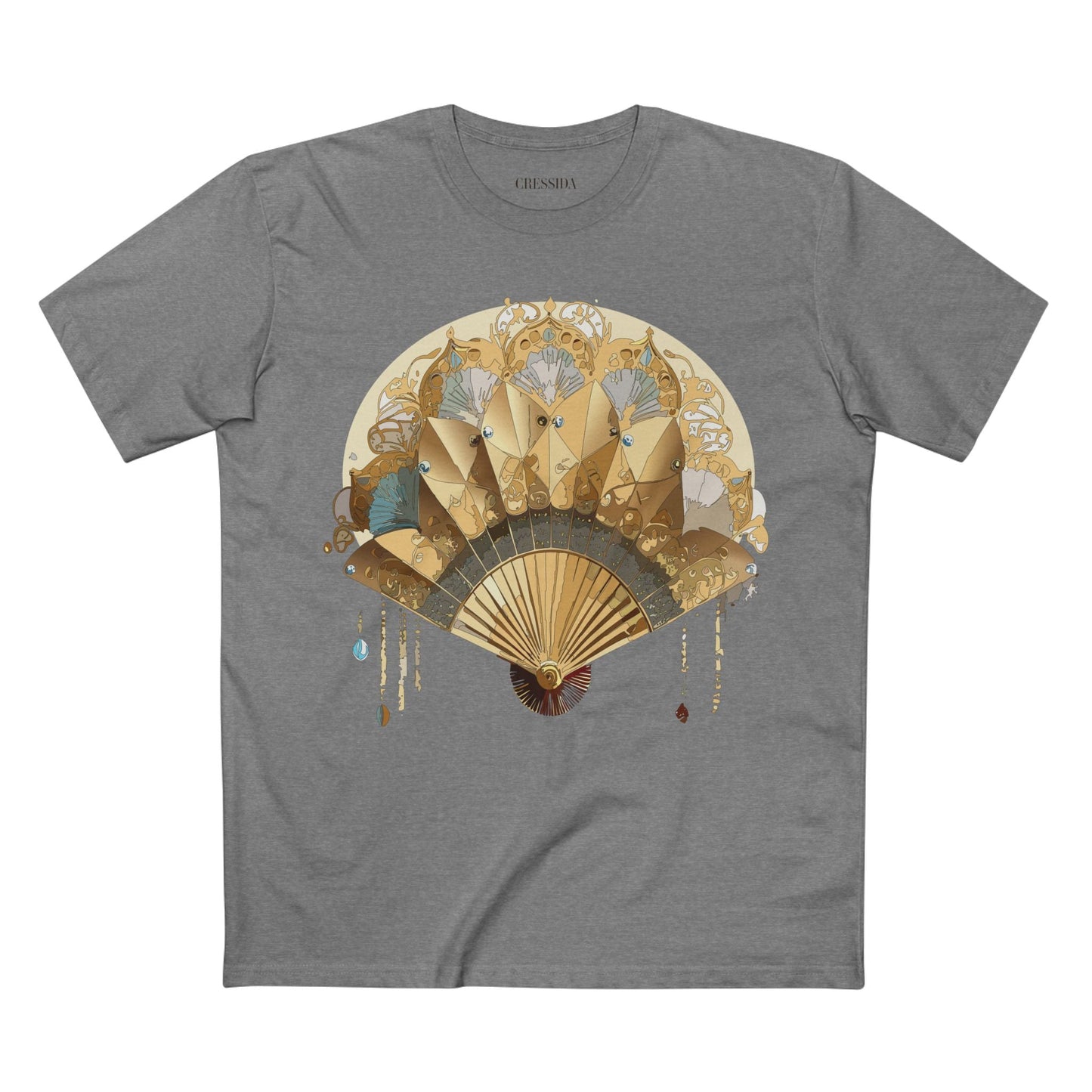 Antique Fan Graphic Design T-Shirt Unisex 100 Cotton Floral Carnival Artwork Tee 20