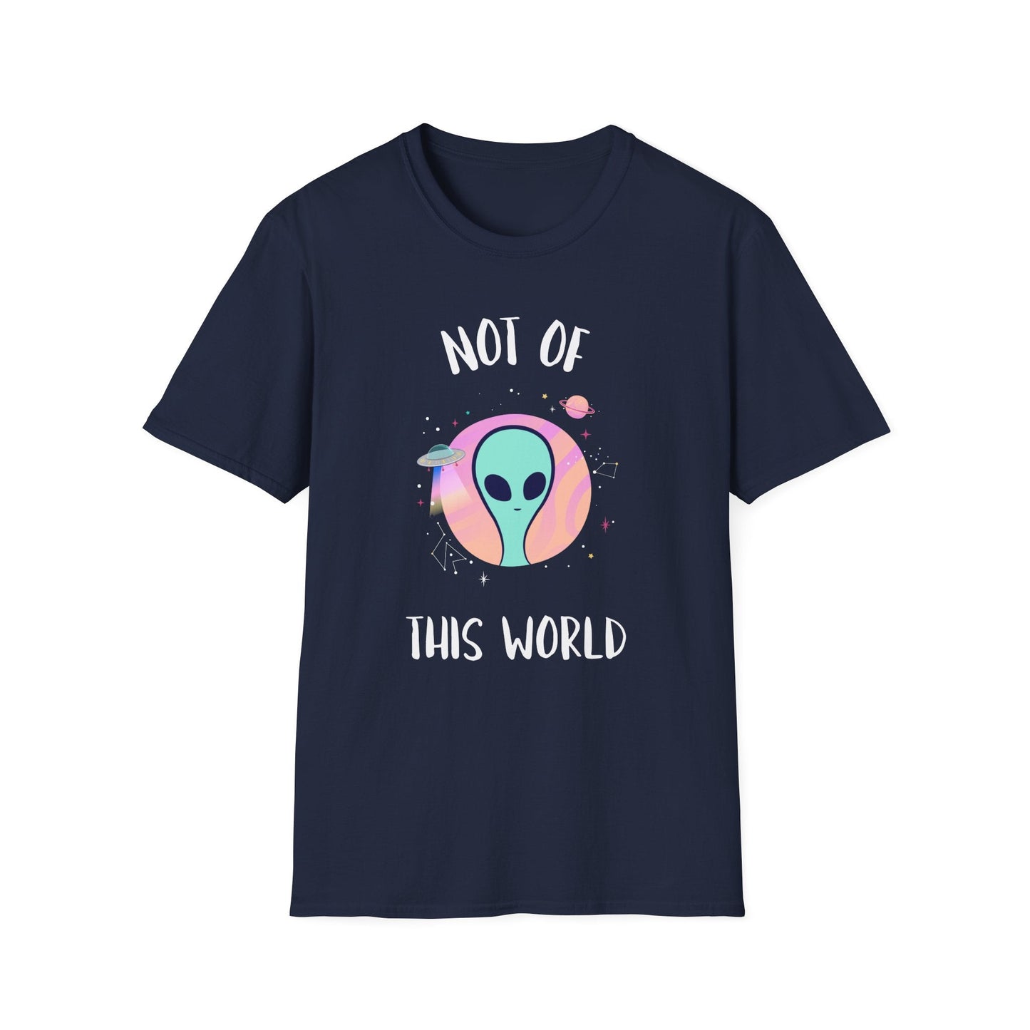 Alien Graphic TShirt  Not Of This World Cute Pastel UFO Tee