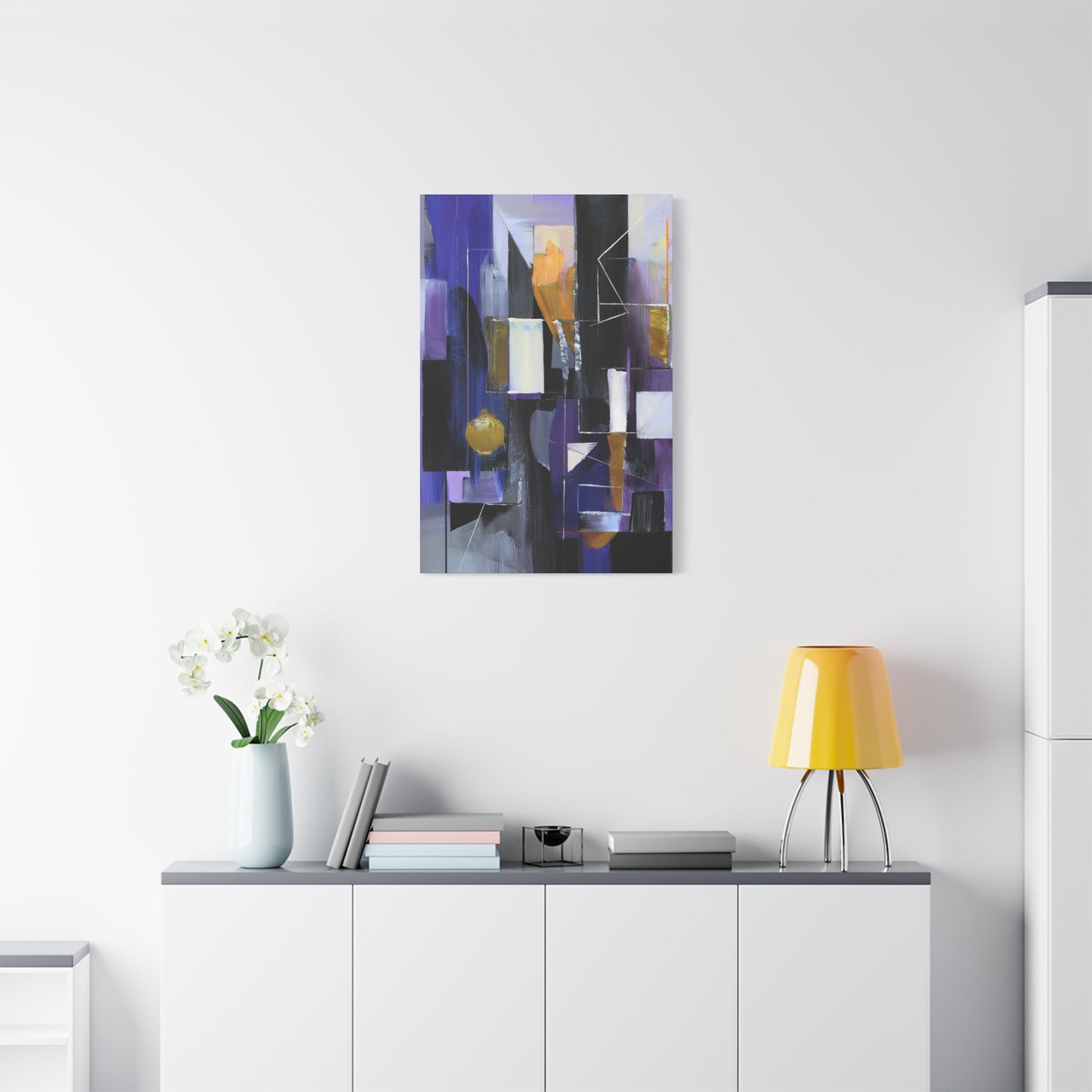 Purple Abstract Painting Print Canvas 20x24,20x30,24x30, 24x32,24x36,30x40, 32x48,36x48,40x60 Pine-Wood Inner Frame ABS-31