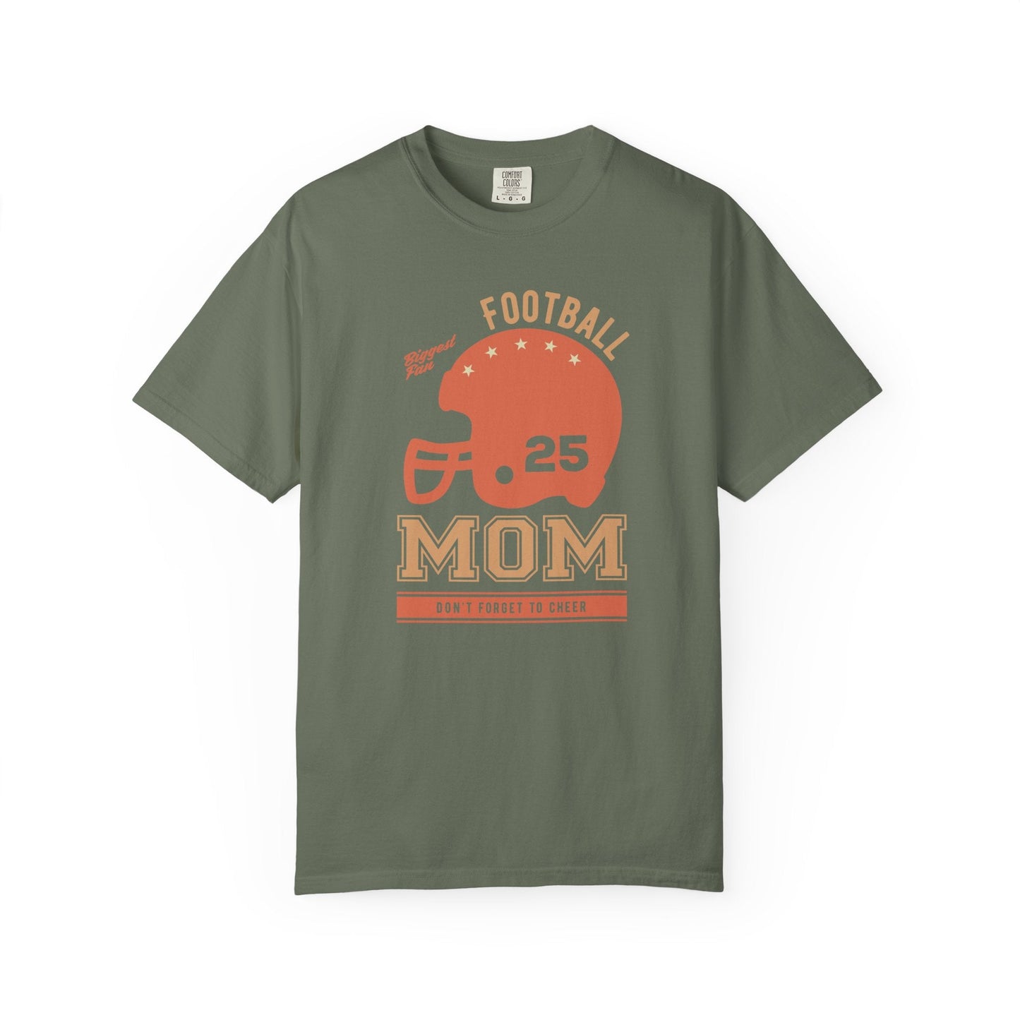 Football Mom T-shirt Mother's Day Mama Tee Unisex Comfort Colors Garment-Dyed Cotton h43