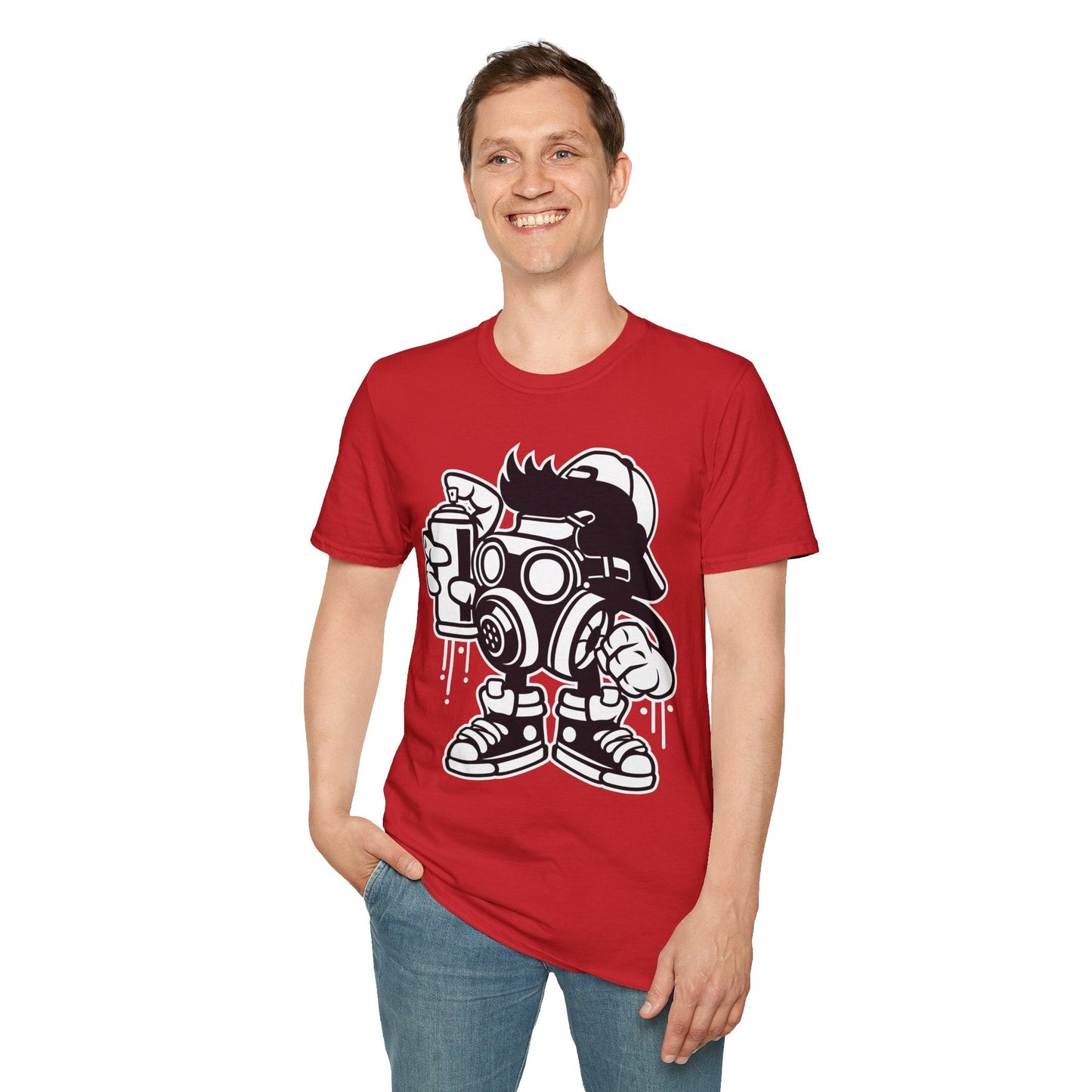 Cartoon T Shirt Unisex Animation Tee Funny Art Design Gildan Softstyle 64000 Ring Spun Cotton