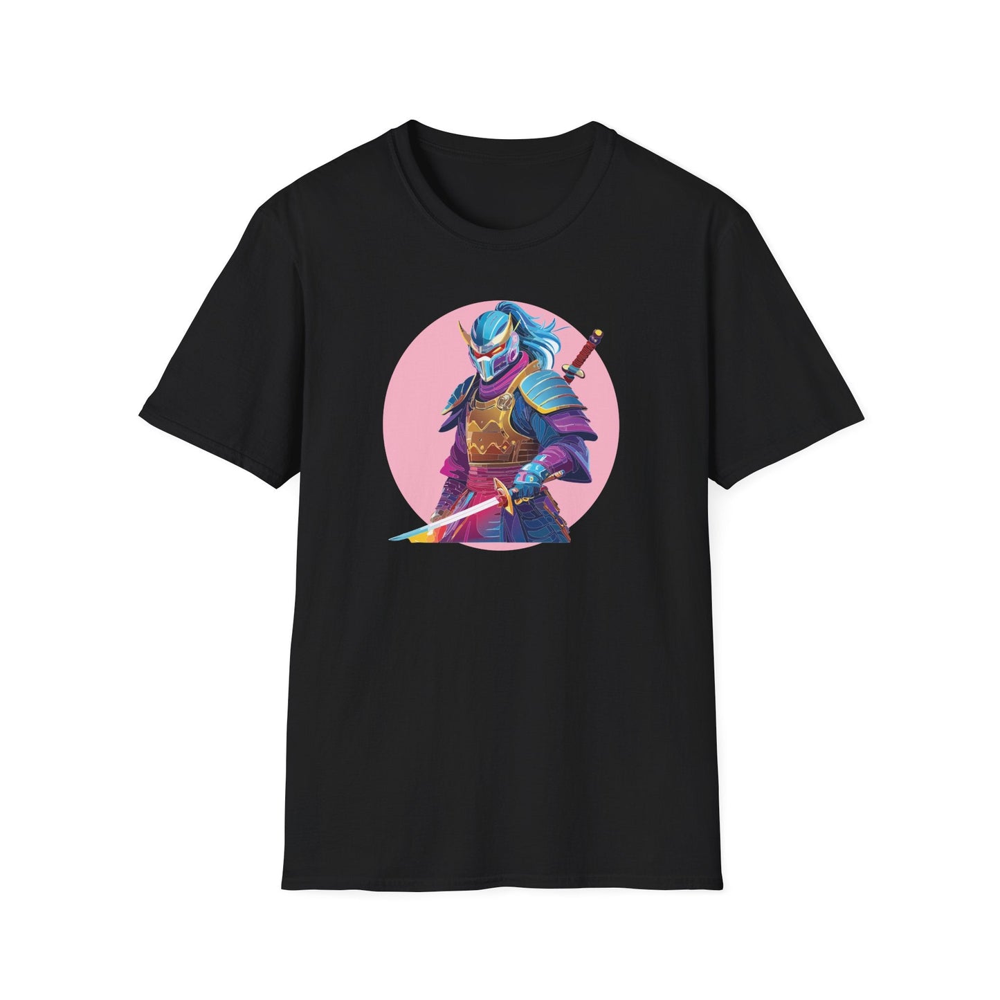 Samurai Themed Unisex Softstyle Tee Shirt Gildan 64000 100 Percent Ring Spun Cotton