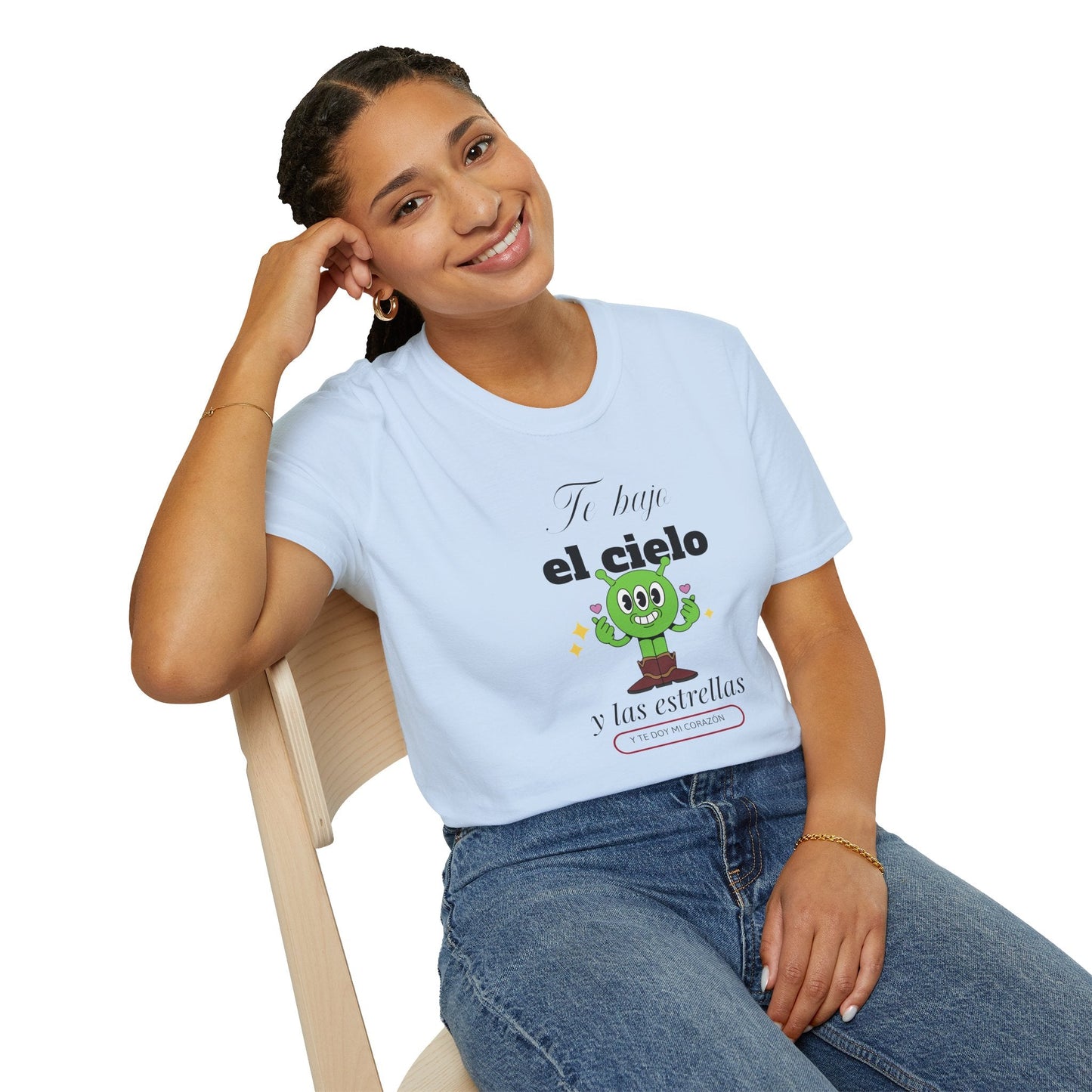 TShirt  Spanish Te llevo el cielo y las estrellas Cute Cactus Graphic