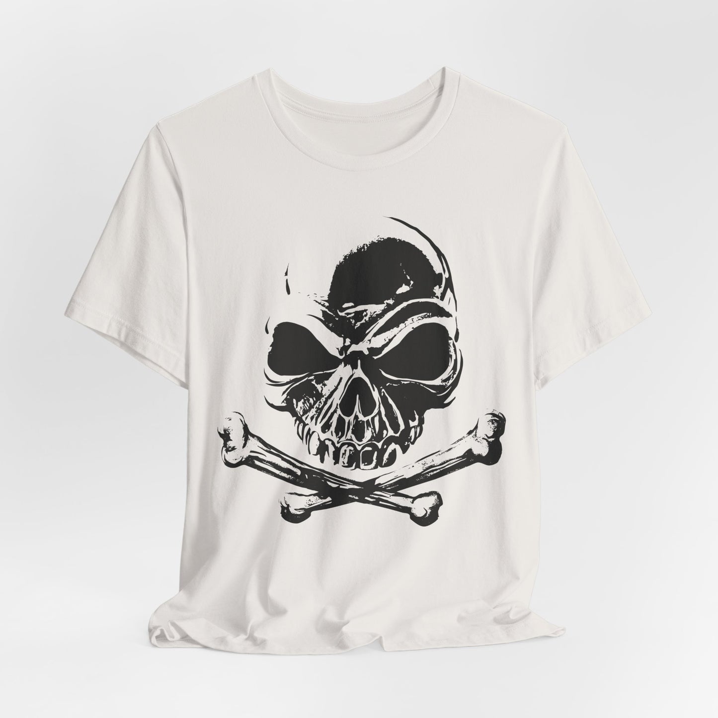 Black Skull Graphic Design Tee, Skull Shirt, Vintage Tees, Art Design T-Shirt, Vintage Graphic Tee, Art Shirts with Skulls