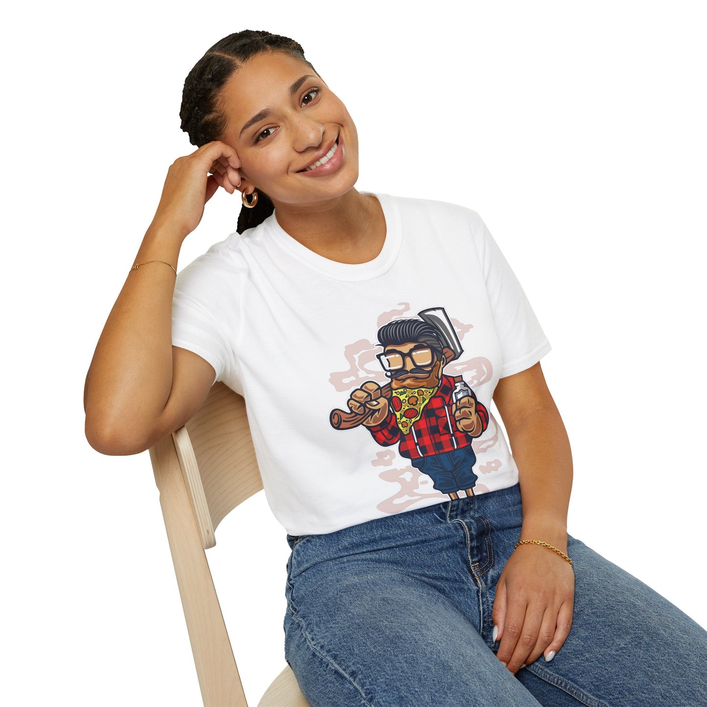 Unisex Cotton T-Shirt with Cartoon Graphic Design