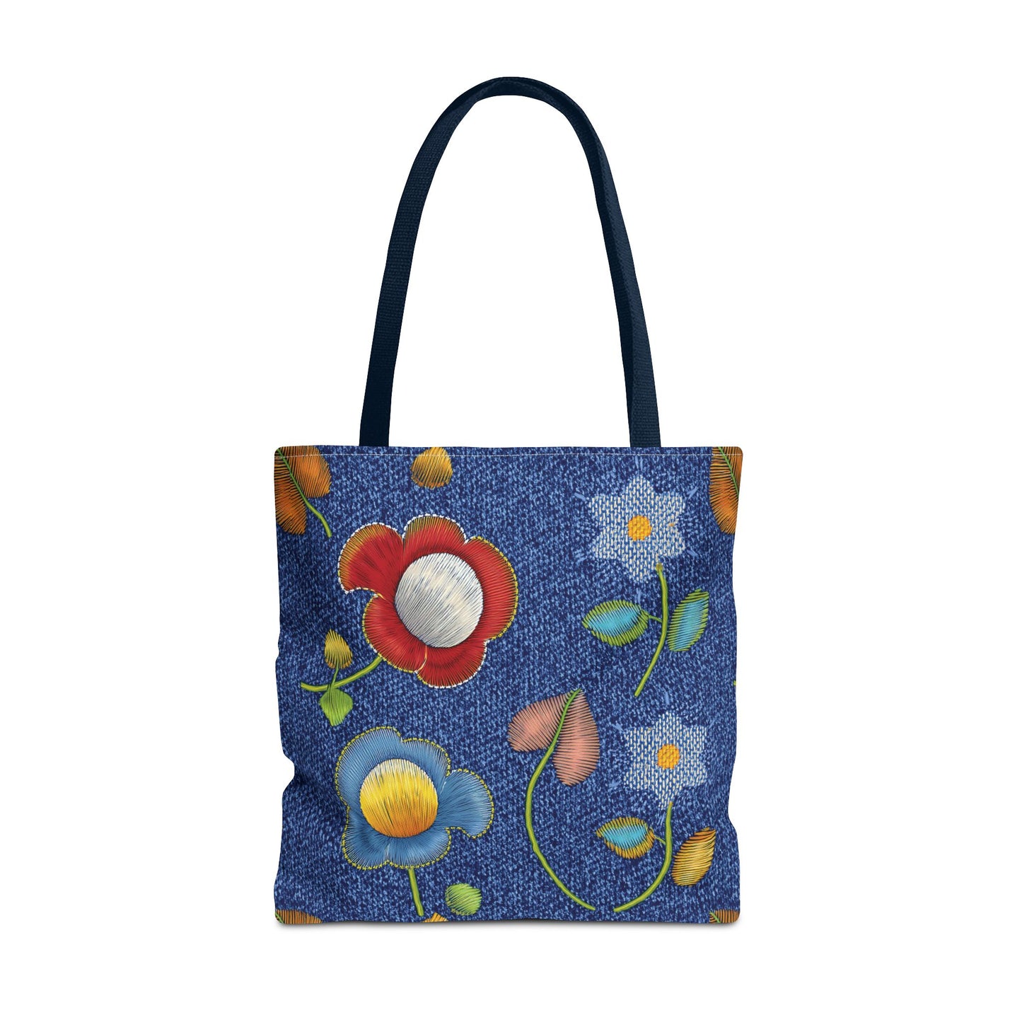 Denim Fabric Imitation Print Unisex Canvas Bag Poly Spun 3 Sizes Tote Bag 169