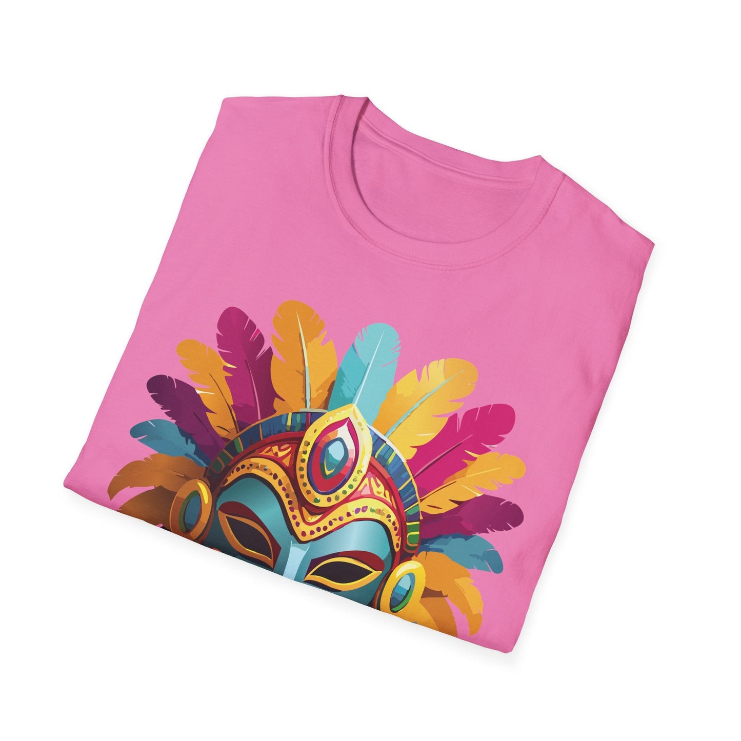 Mask Graphic Unisex Cotton Masquerade Design Artwork Tee 26