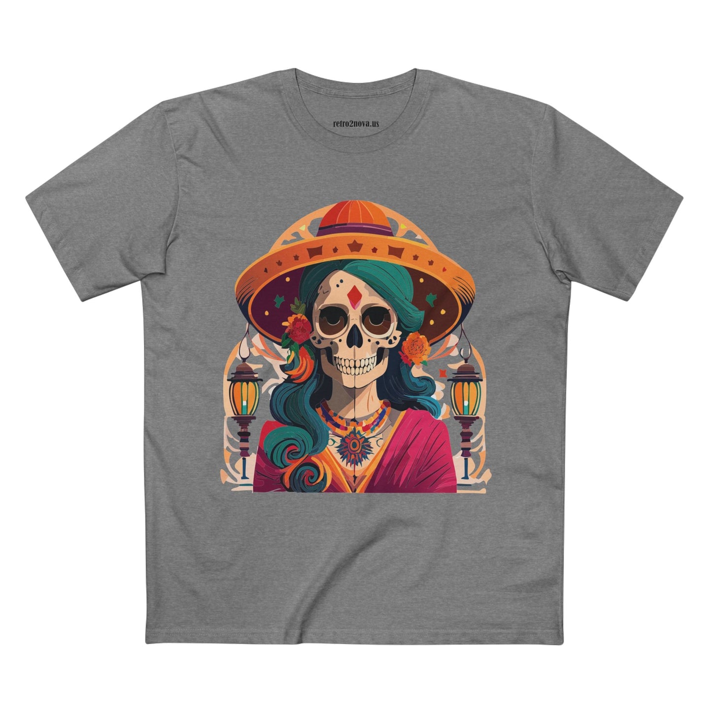 Skull Shirt Skeleton Shirt Unisex Premium Cotton Tee With Original Art Design By Retro2Nova