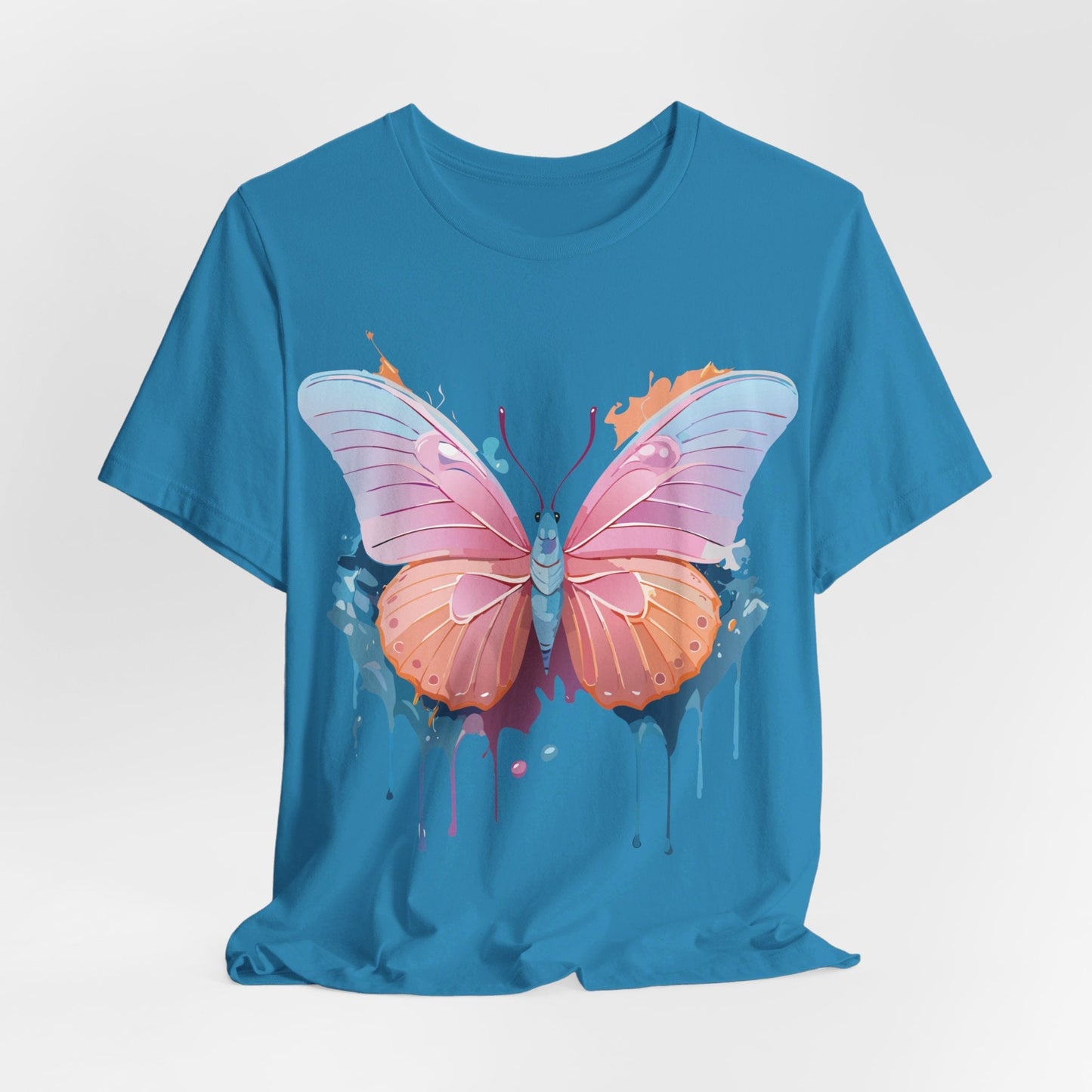 Butterfly Graphic Unisex 100 Cotton Lightweight Vintage Design Jersey Tee 88
