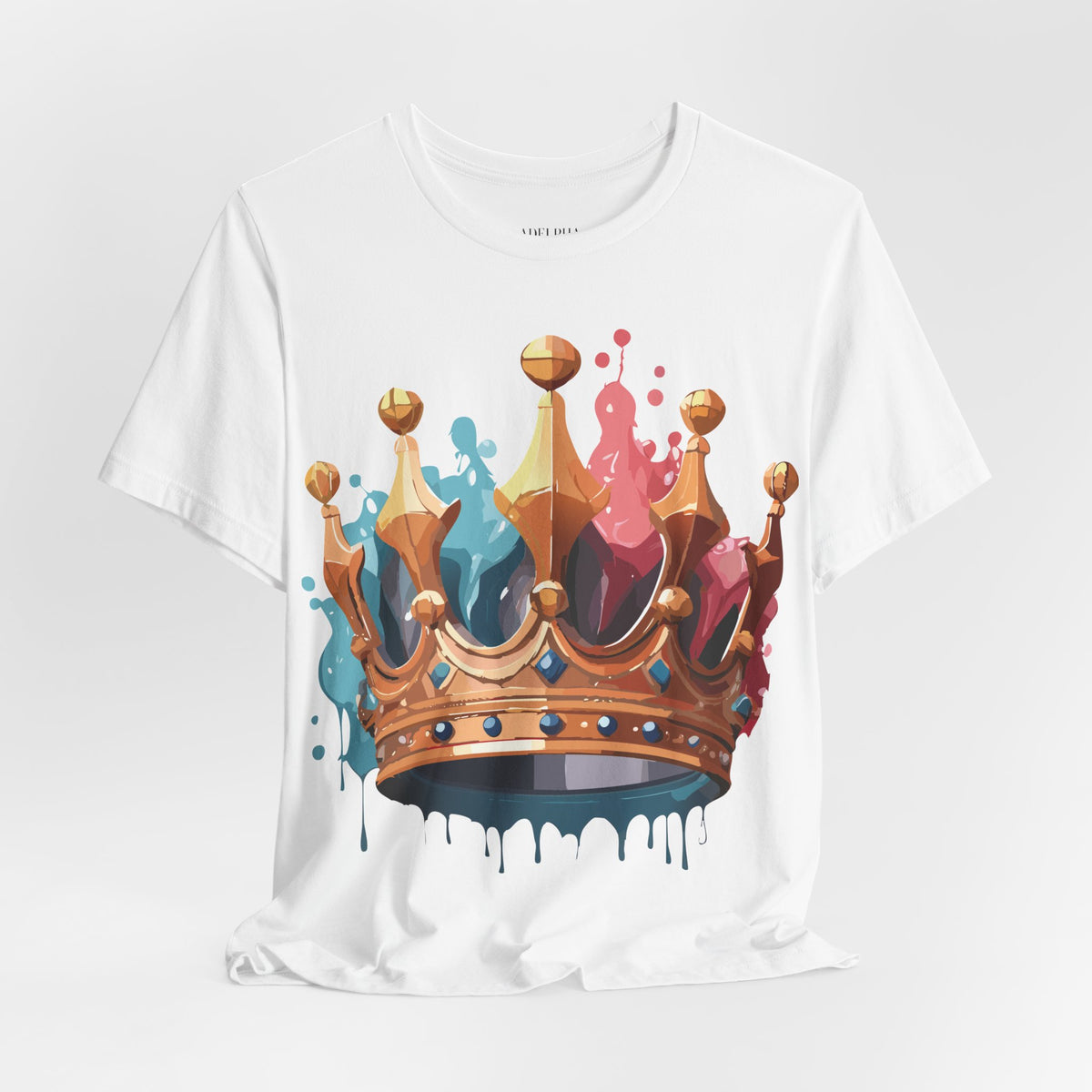 Crown Graphic Unisex Cotton Bella+Canvas Tee with Art Design m18