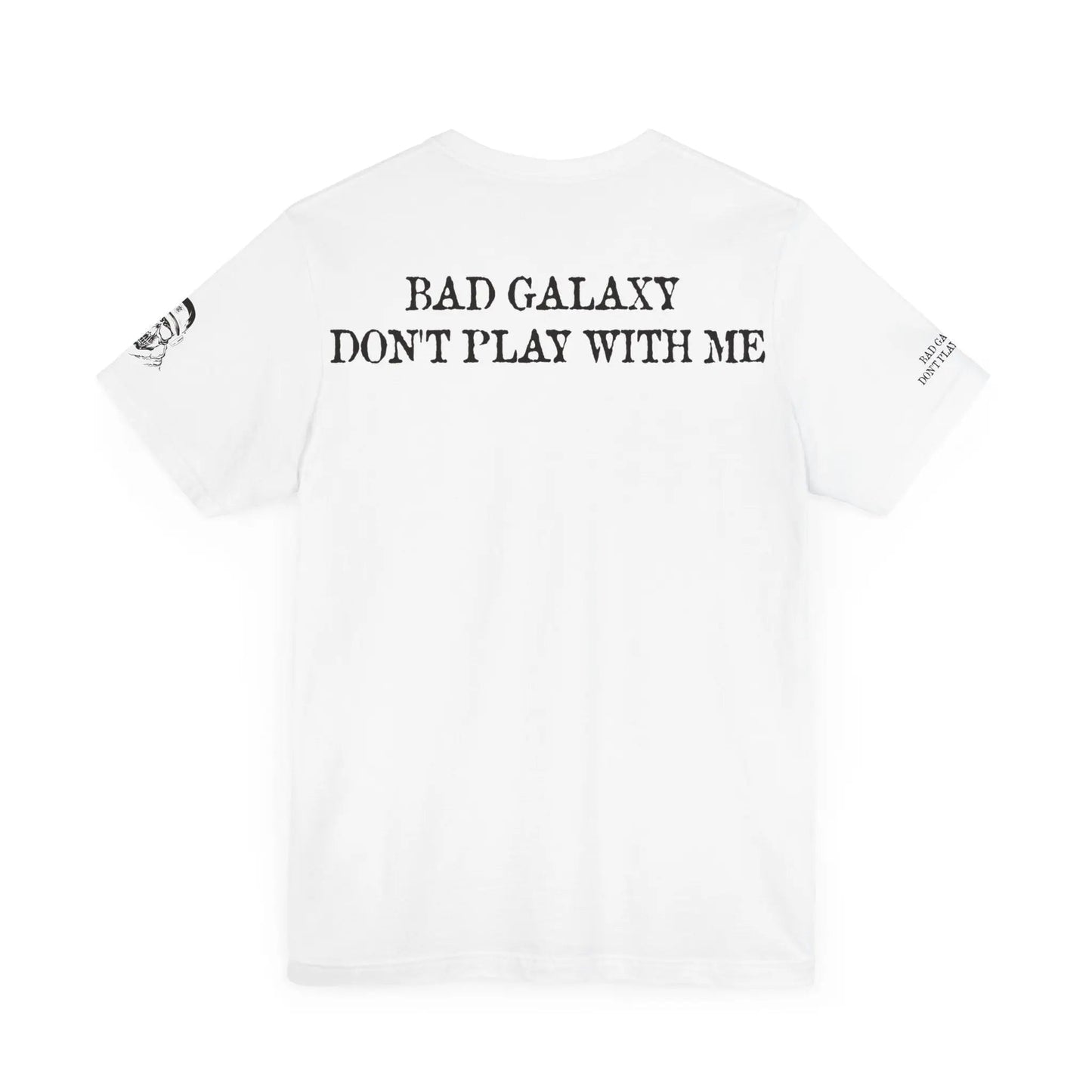 Bad Galaxy Skull T Shirt Made To Order 100 Percent Cotton USA Printed Tee With Eco Friendly Inks