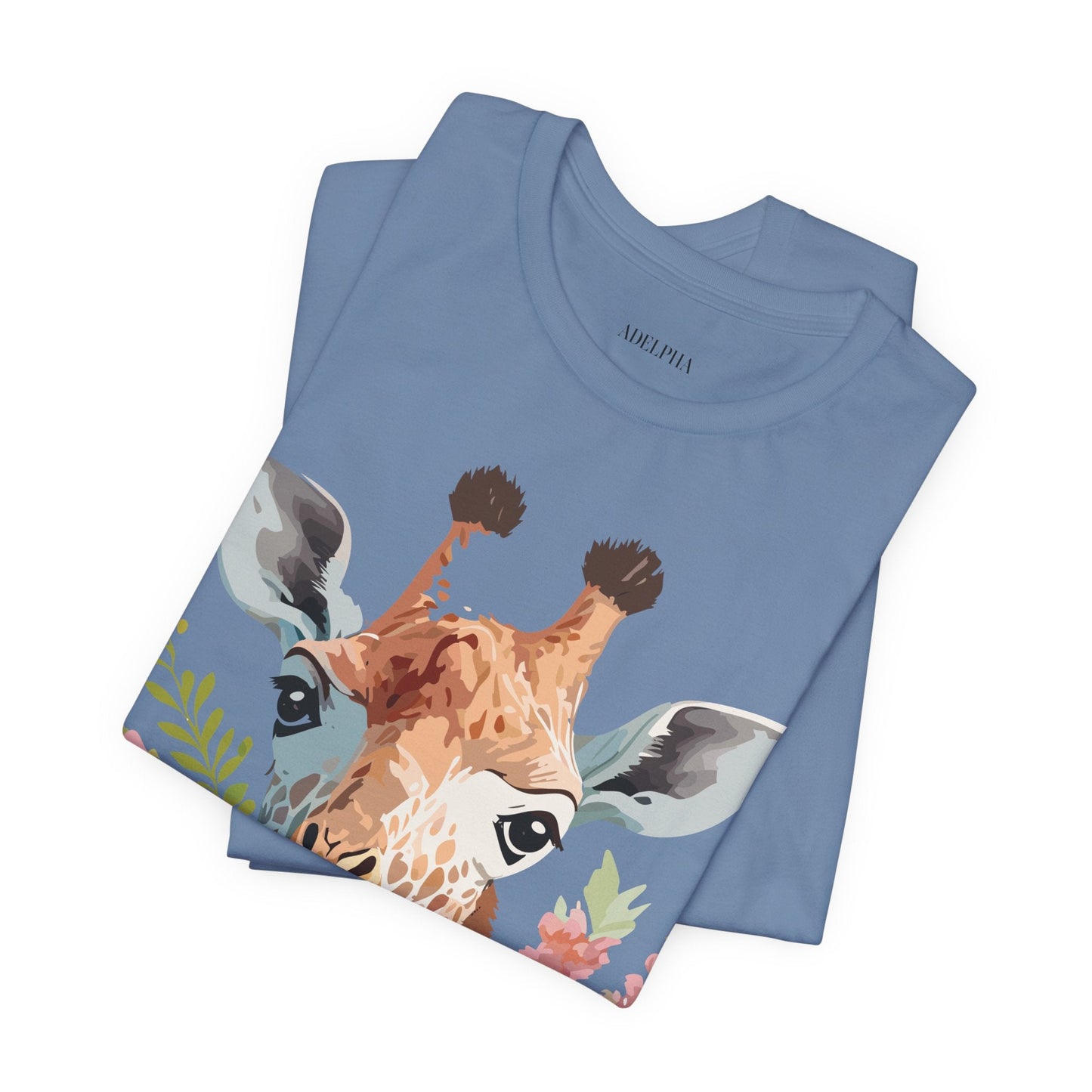 Giraffe Graphic Unisex 100 Cotton Vintage Animal Art T-Shirt 3