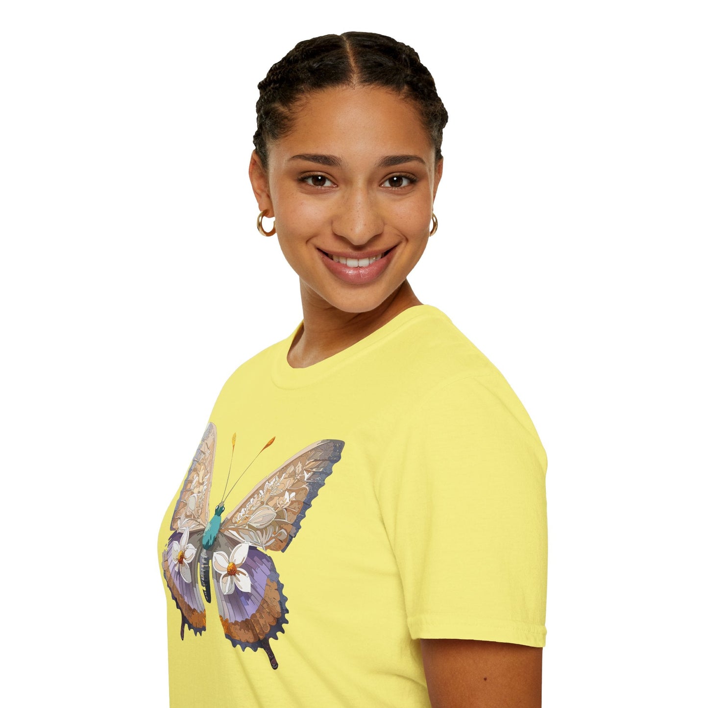 Butterfly Shirt Unisex T Shirt With Monarch Design Softstyle Gildan 64000 100 Percent Cotton Tee