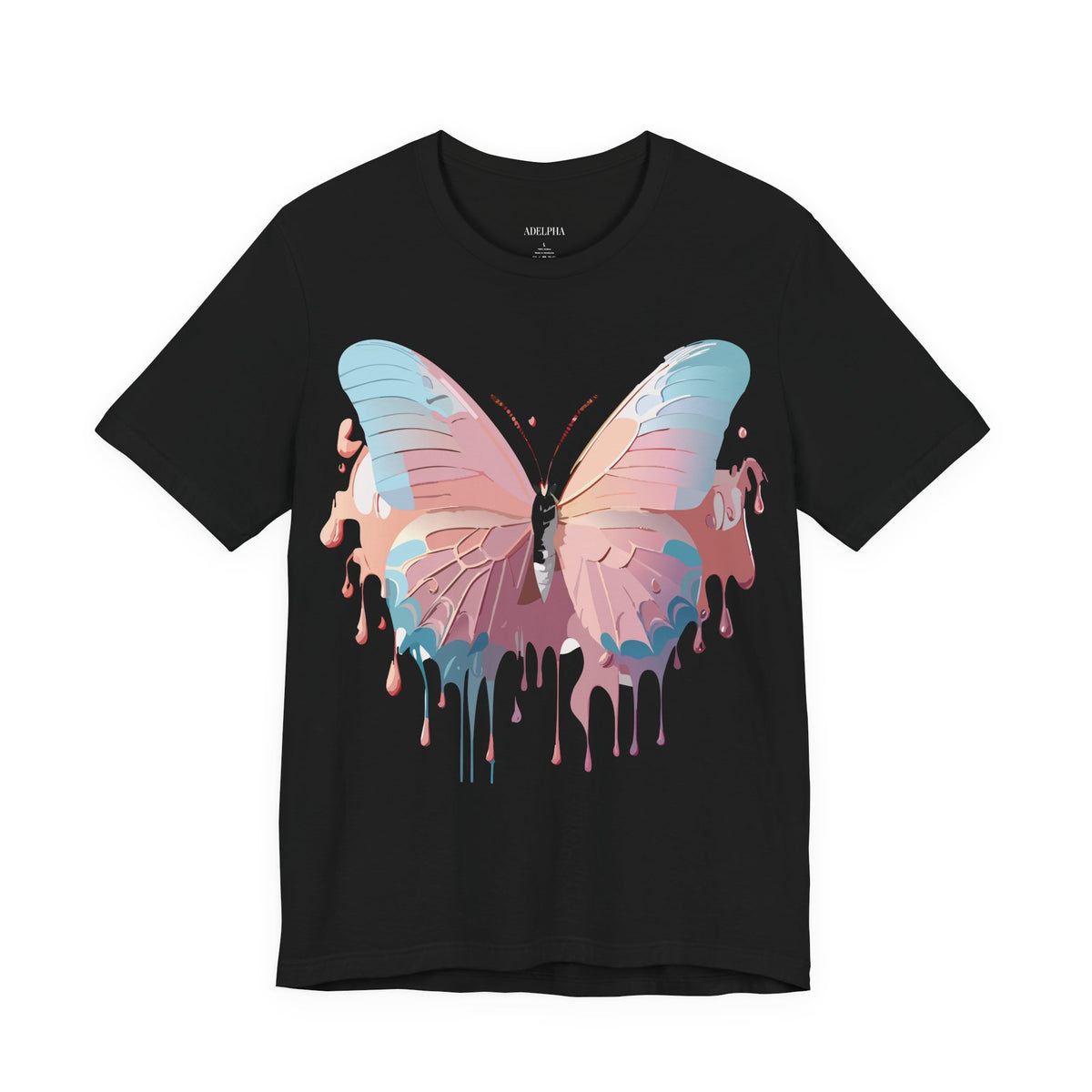 Butterfly Graphic Unisex Cotton Bella+Canvas Tee with Art Design n92