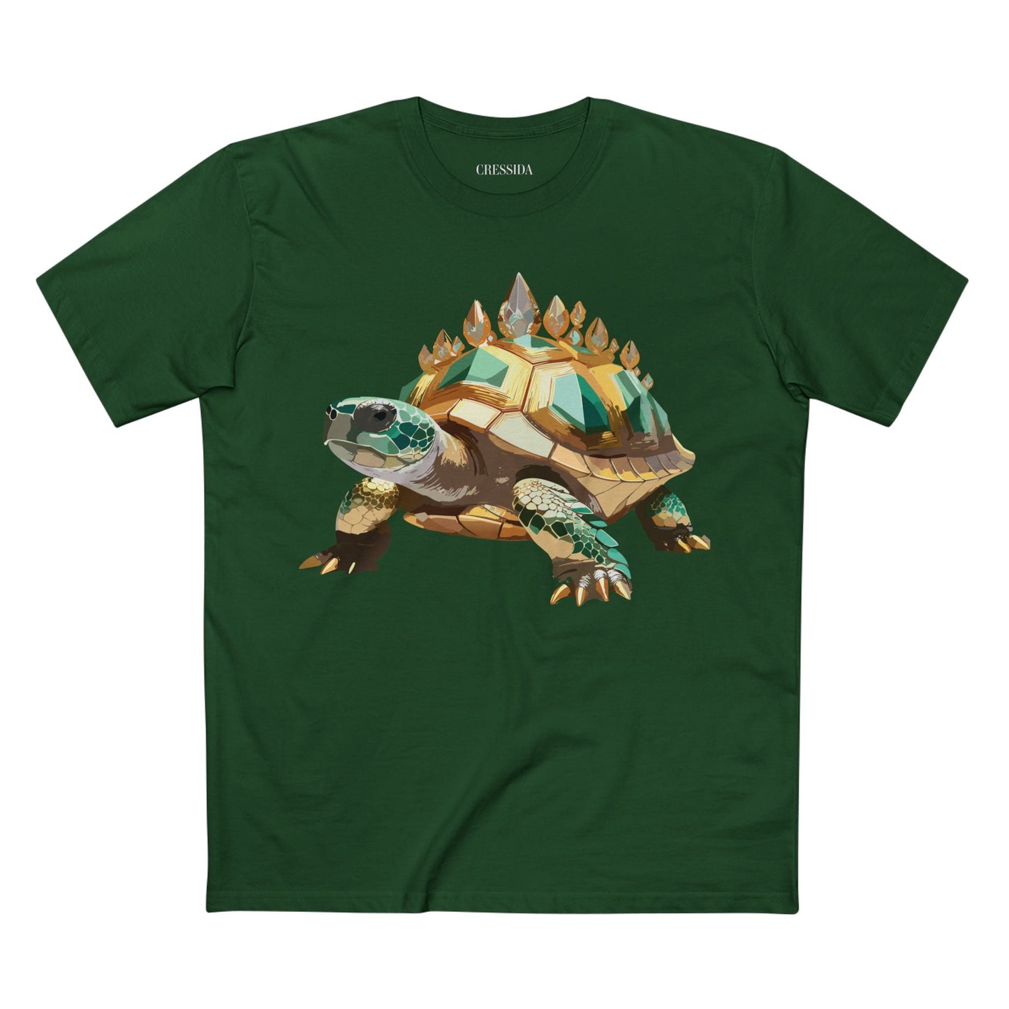 Turtle Graphic Unisex 100 Cotton Tee With Unique Animal Golden Medallion Art Design 34
