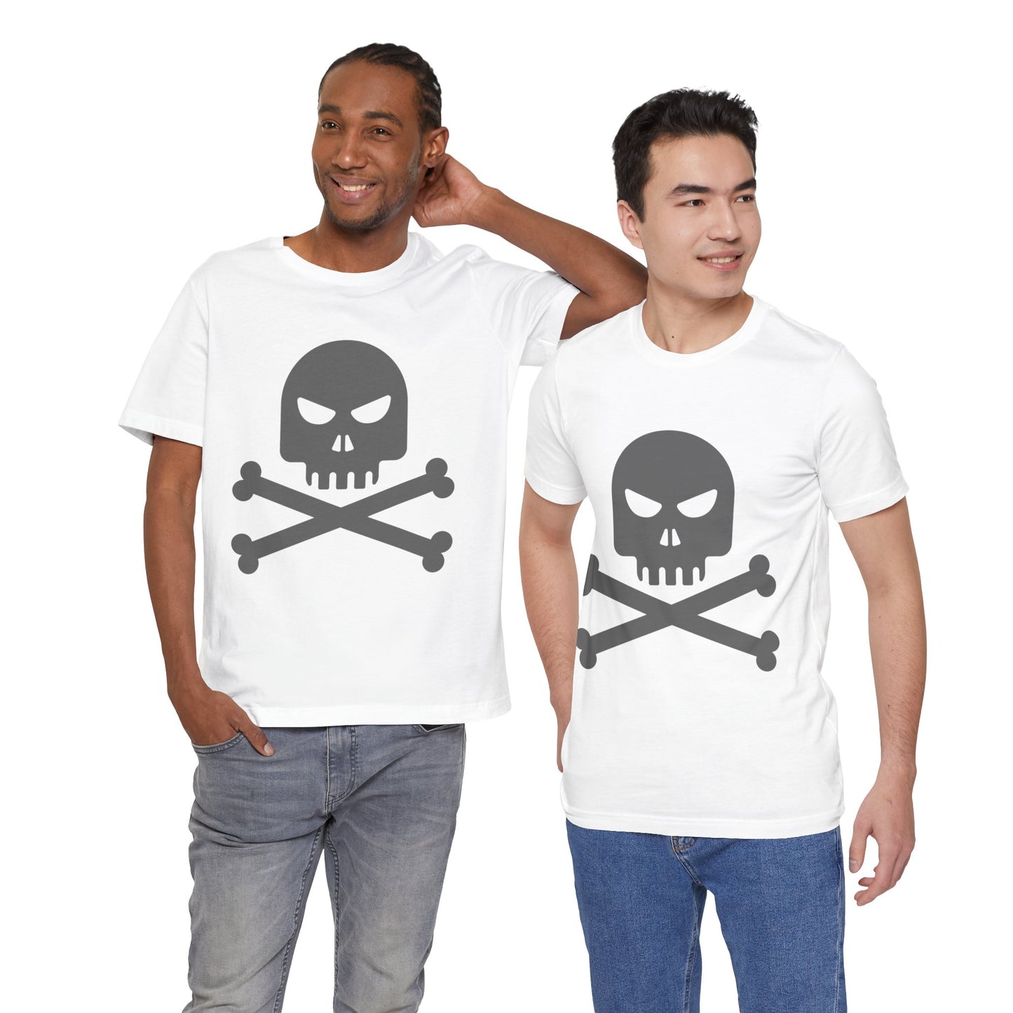 Unisex-T-Shirt aus Baumwolle mit Totenkopf