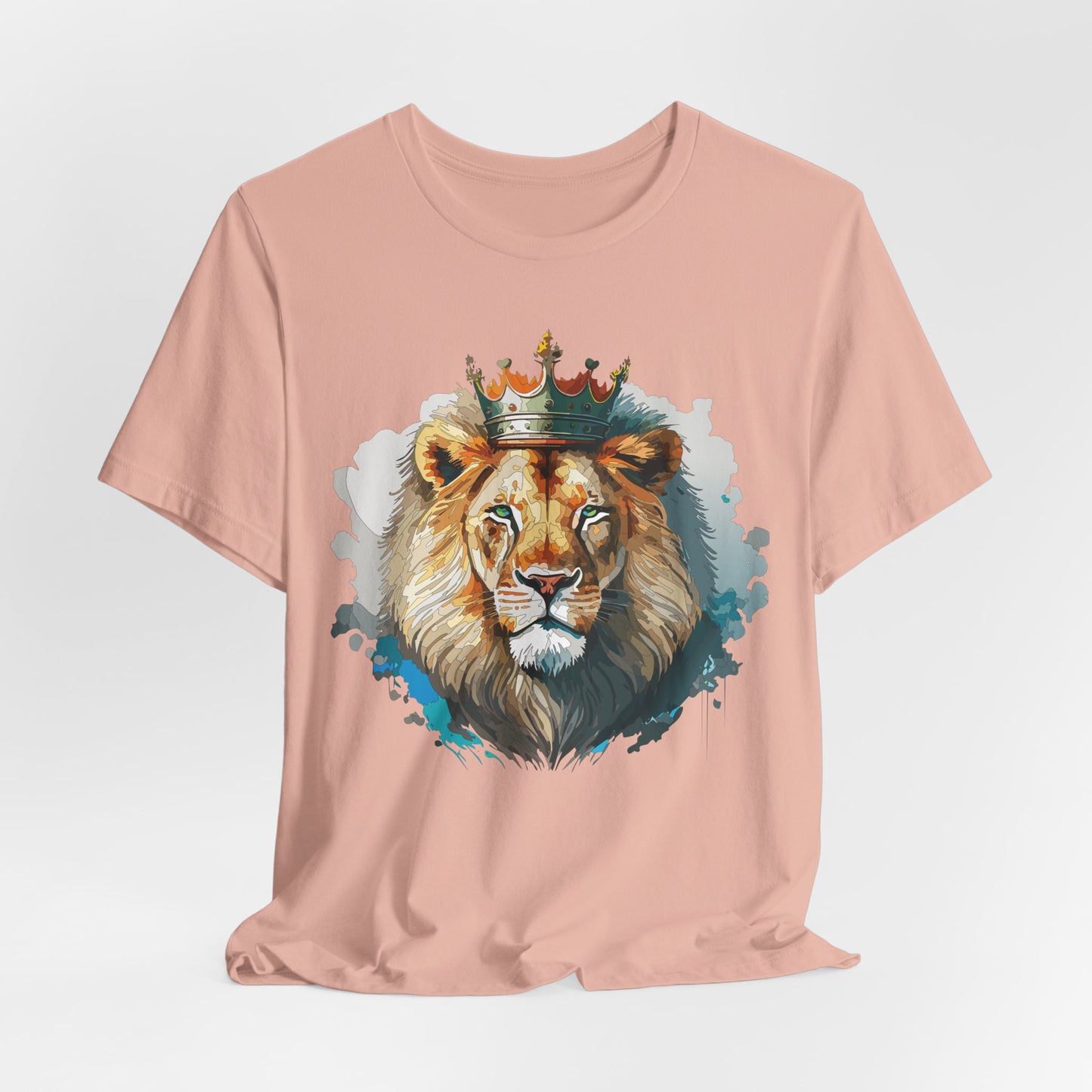 Unisex King Lion Tee, Animal Shirt, Tee Shirt with Lion, Crown T-Shirt, Animal King Tees, Crown Shirt, Safari T-Shirt 3