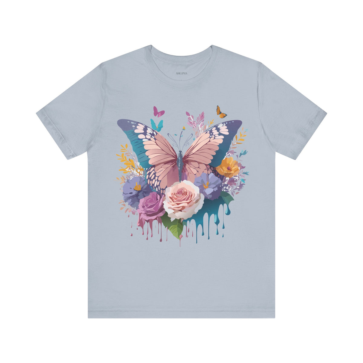 Butterfly Graphic Unisex Cotton Bella+Canvas Tee with Art Design n02