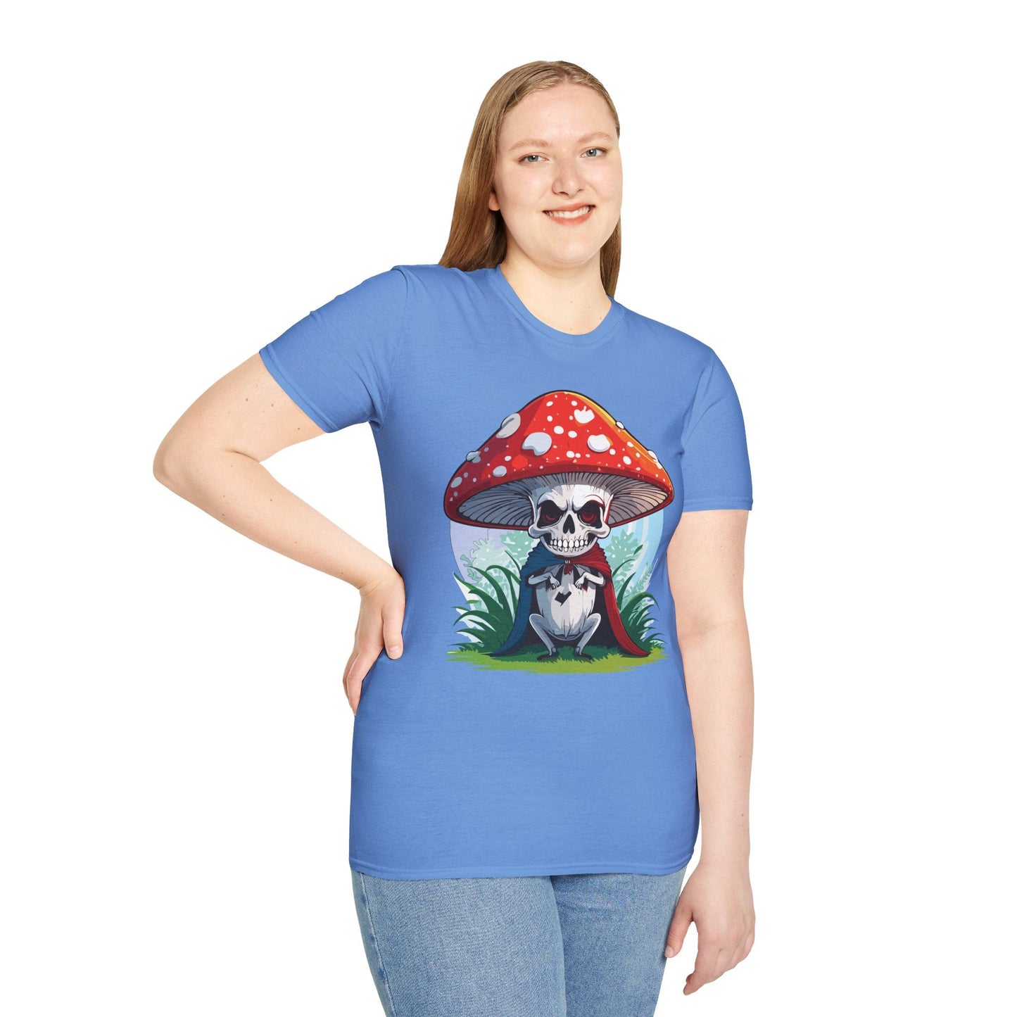 Mashroom Tee Shirt Unisex Gildan Softstyle Short Sleeve Cotton Tee With Funny Mashroom Graphic
