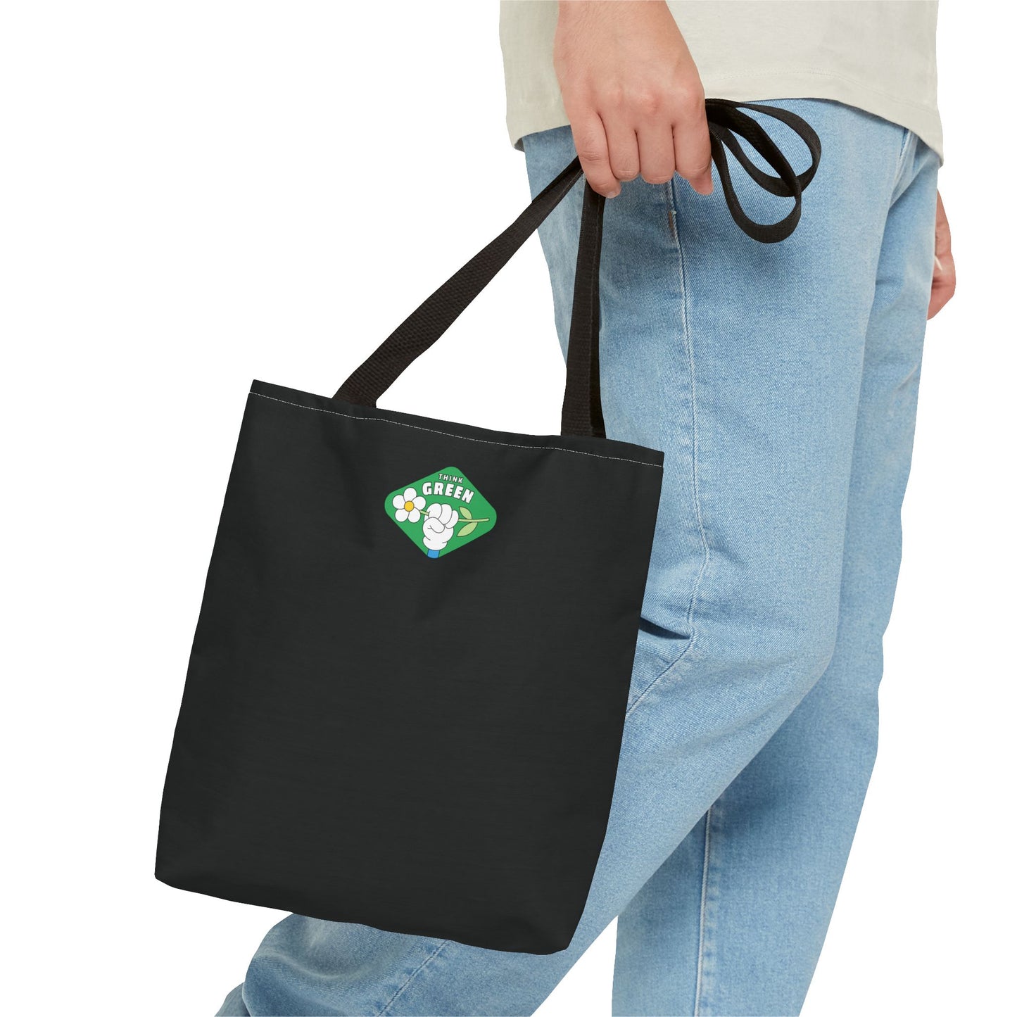 ECO BLACK COLOR CANVAS BAG HIGH-QUALITY 100% SPUN POLYESTER 3 SIZES BAG-E4