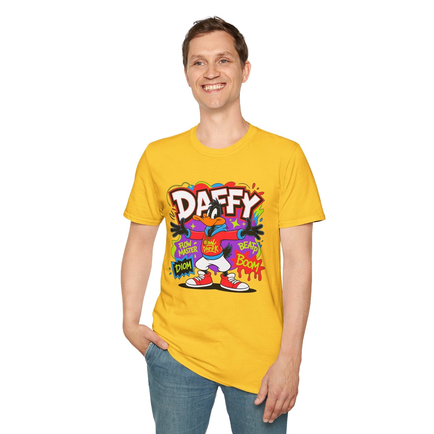 Unisex Cartoon T Shirt With Animation Graphic Funny Animals Tee Gildan Softstyle 64000