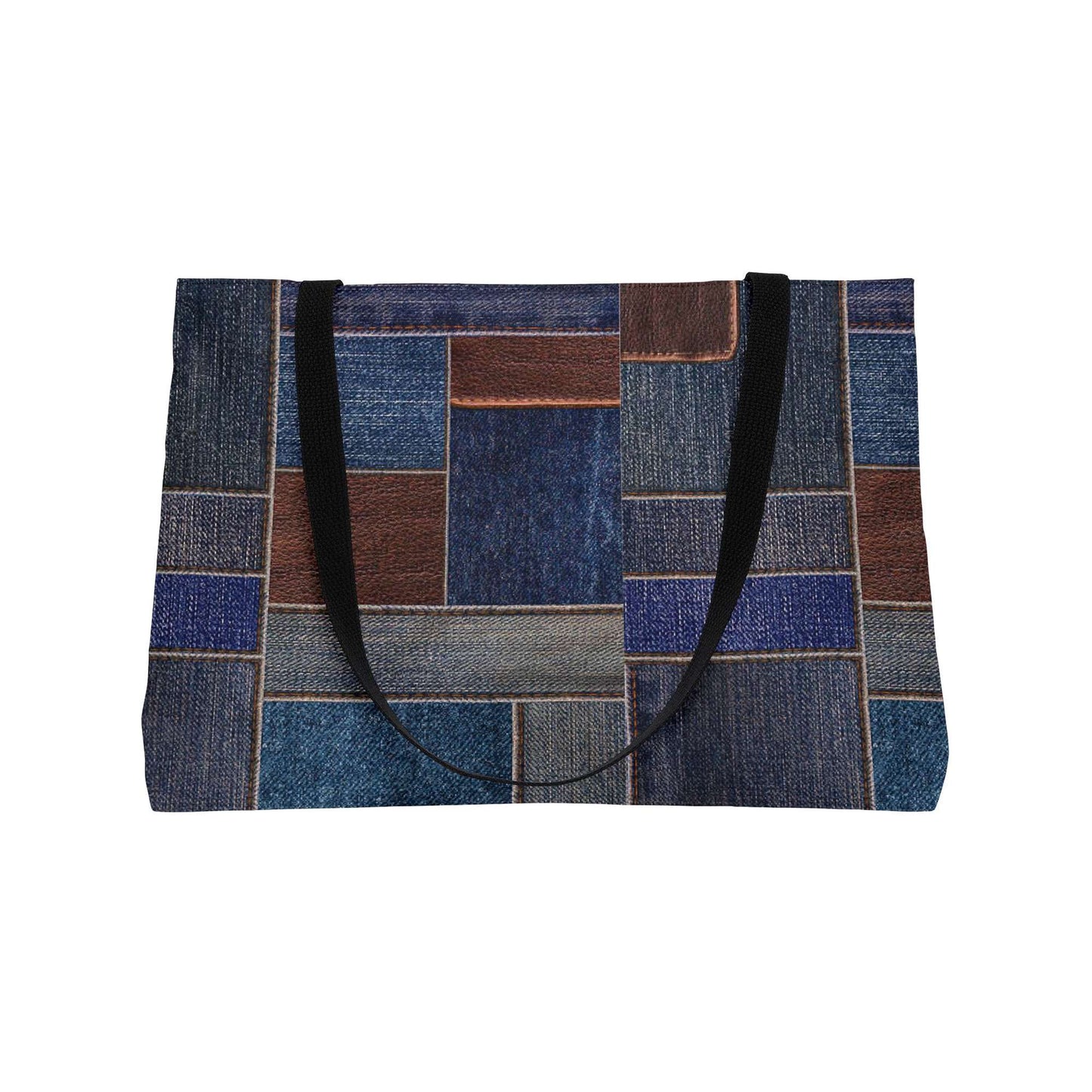 Denim Color Imitation Print Unisex  Weekender Bag  Spun Polyester 24x13 Canvas Bag 4